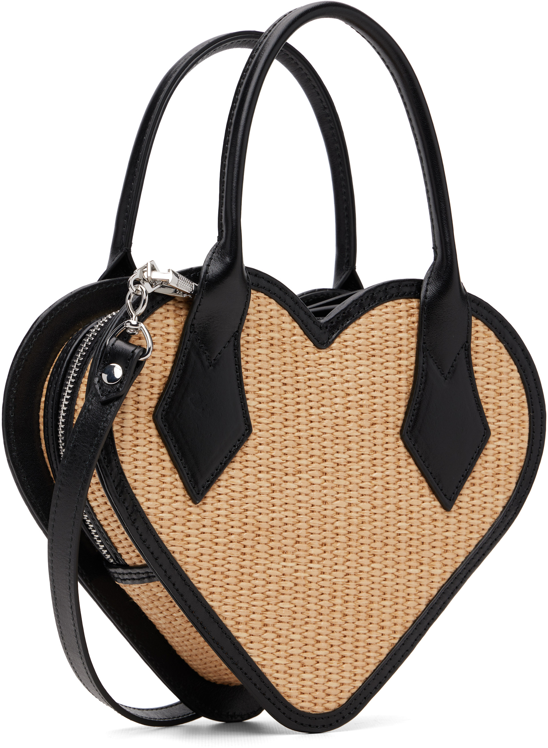 Vivienne Westwood: Beige Josephine Heart Crossbody Bag | SSENSE