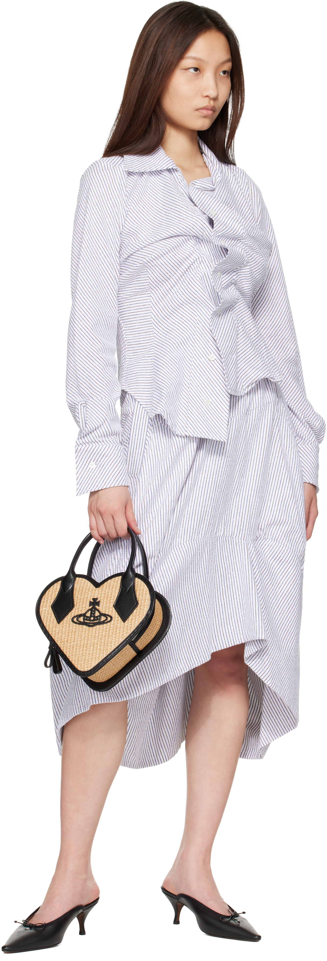 Vivienne Westwood: Beige Josephine Heart Crossbody Bag | SSENSE Canada