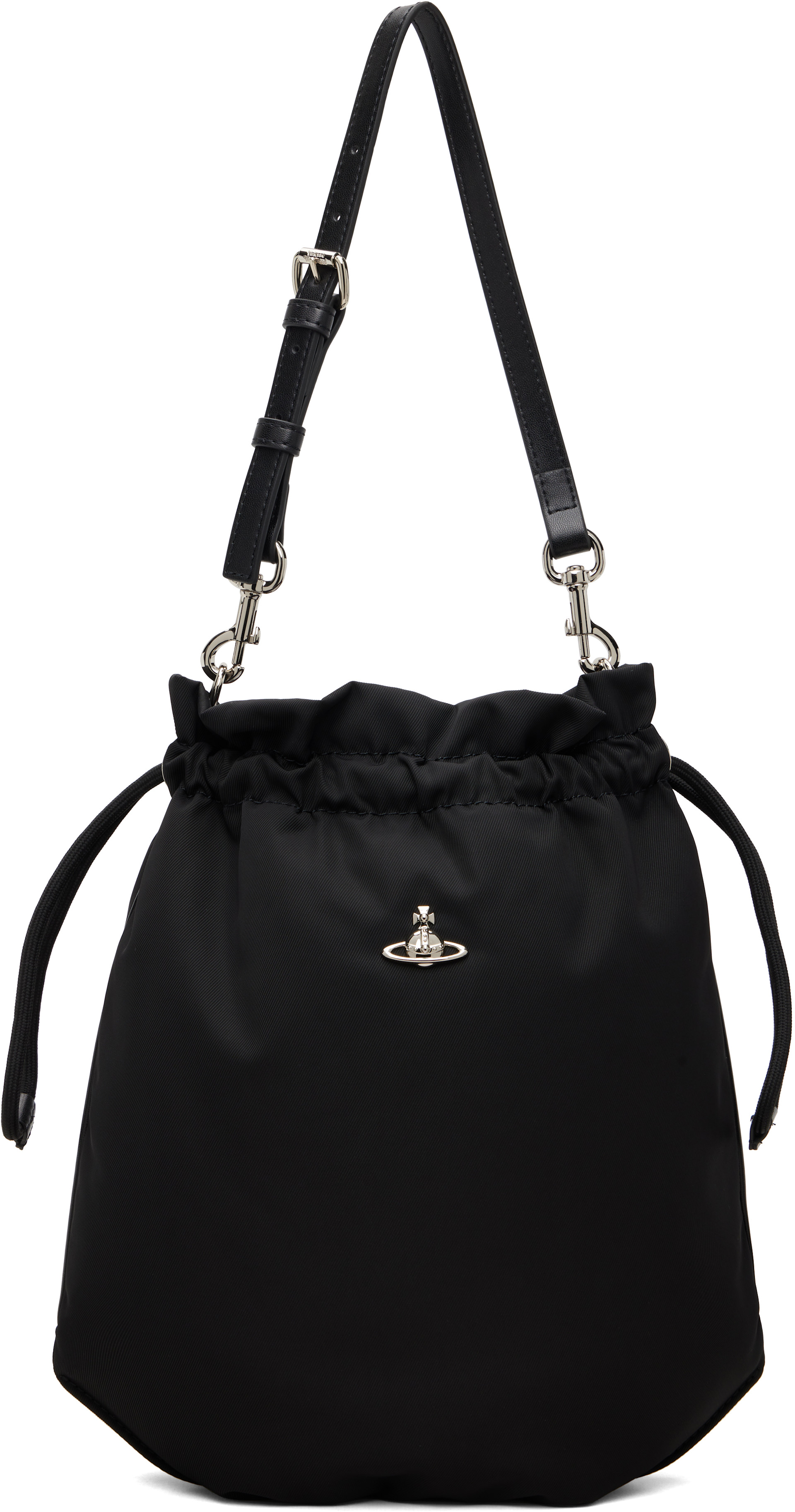 Vivienne Westwood - 블랙 드로우스트링 숄더백