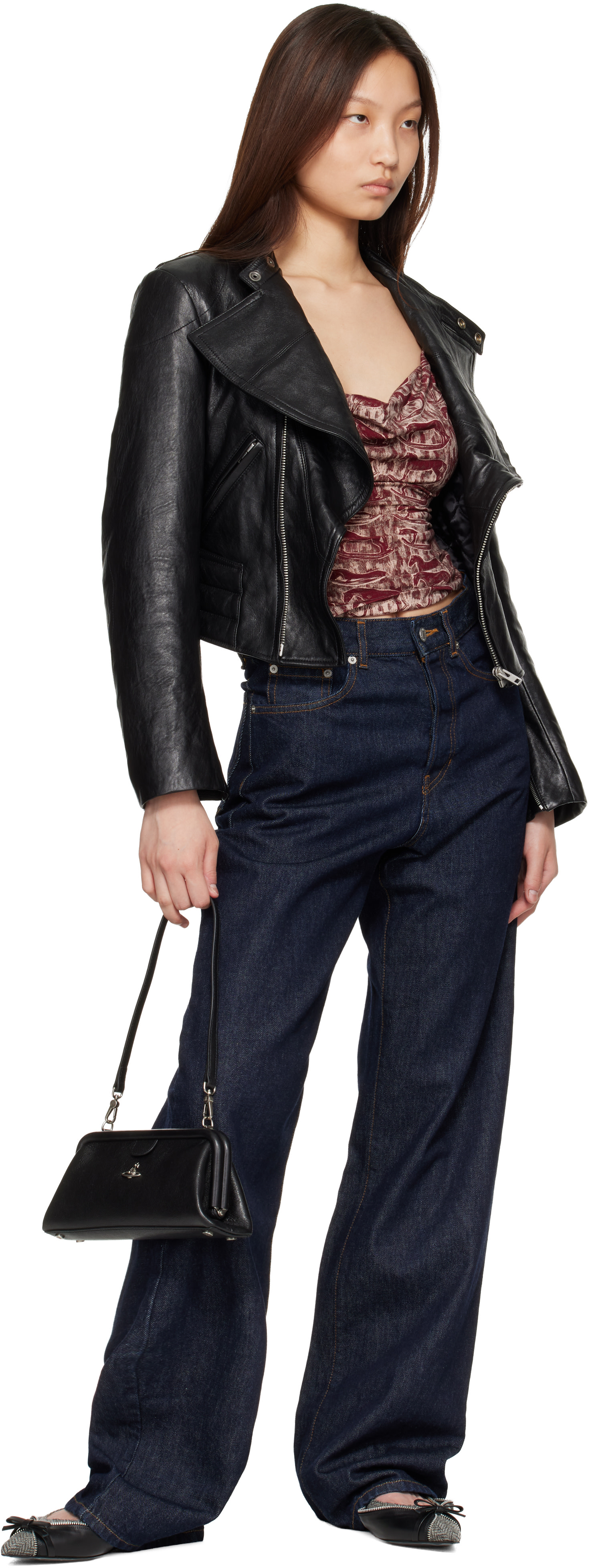 Vivienne Westwood: Black Jane Frame Bag | SSENSE