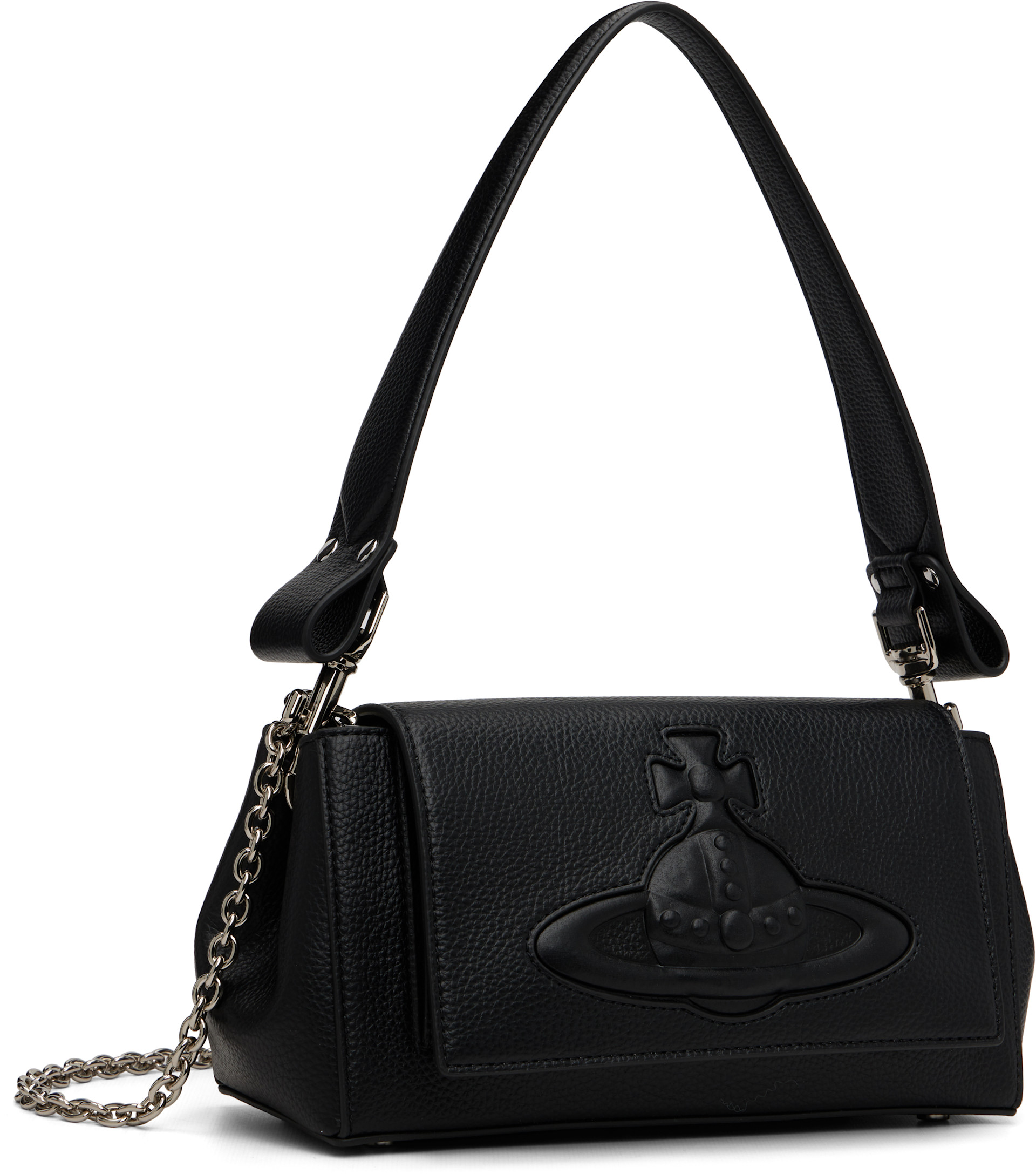 Vivienne Westwood: Black Hazel Medium Handbag | SSENSE Denmark