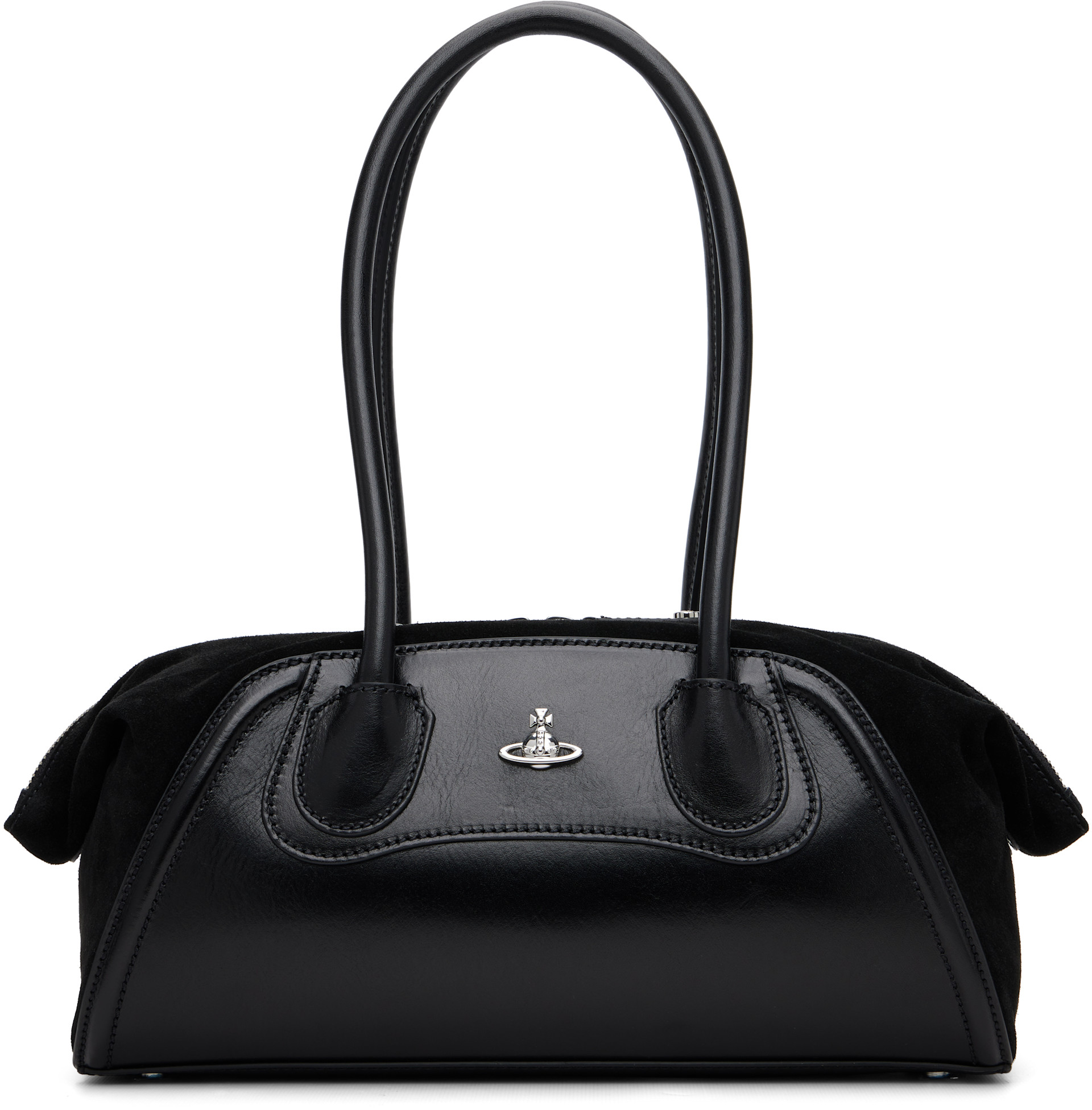 Vivienne Westwood: Black Shirley Small Holdall Bag | SSENSE