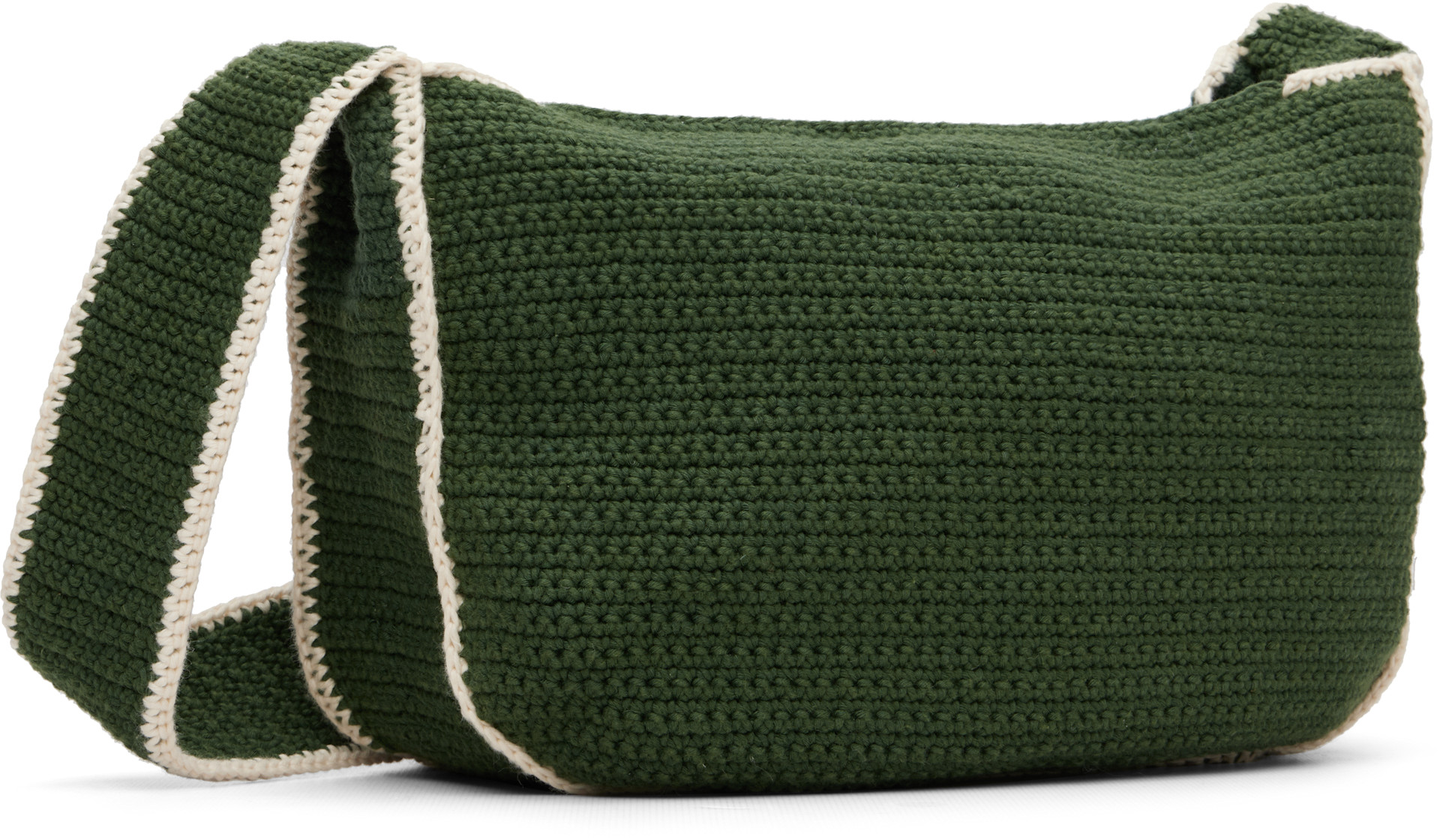 Vivienne Westwood: Green Lucky Halfmoon Crochet Bag | SSENSE Canada