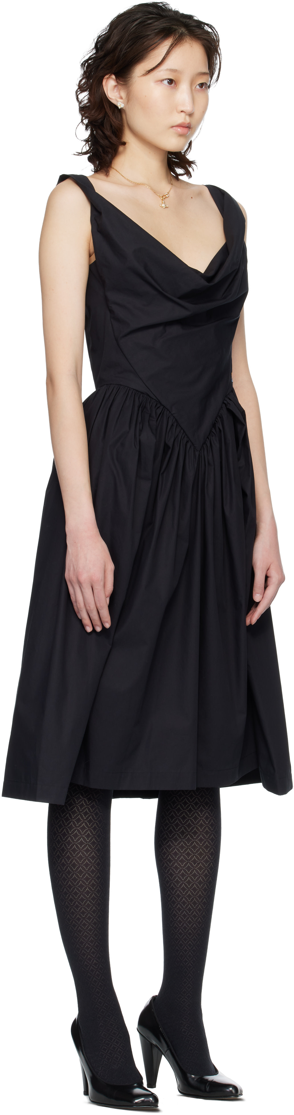 Vivienne Westwood ブラック ワンピース Vivienne Westwood: Black Sunday Midi Dress | SSENSE