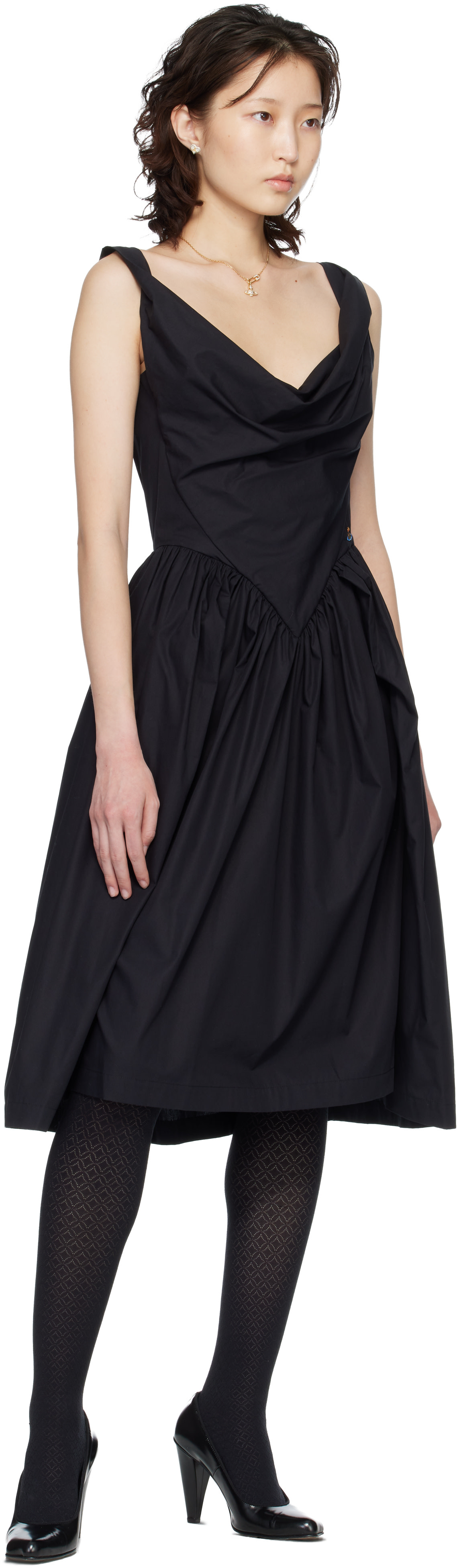 Vivienne Westwood ブラック ワンピース Vivienne Westwood: Black Sunday Midi Dress | SSENSE