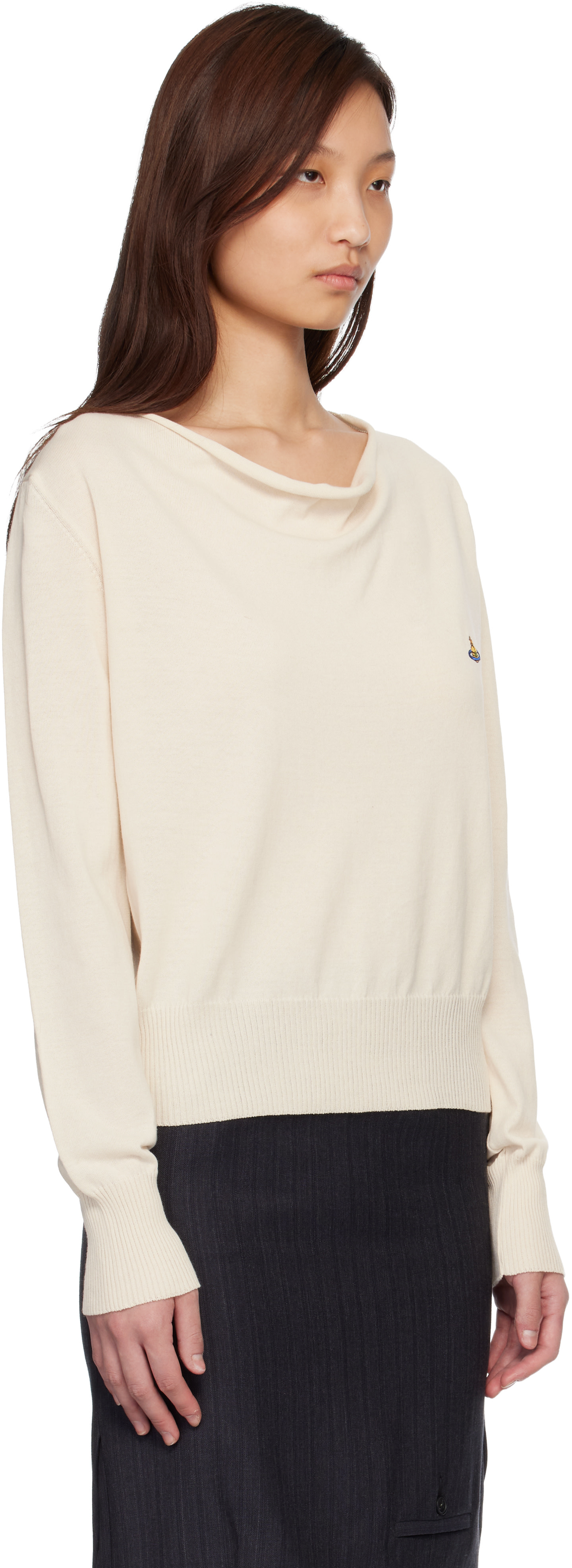 Vivienne Westwood - Pull Pamela blanc cassé