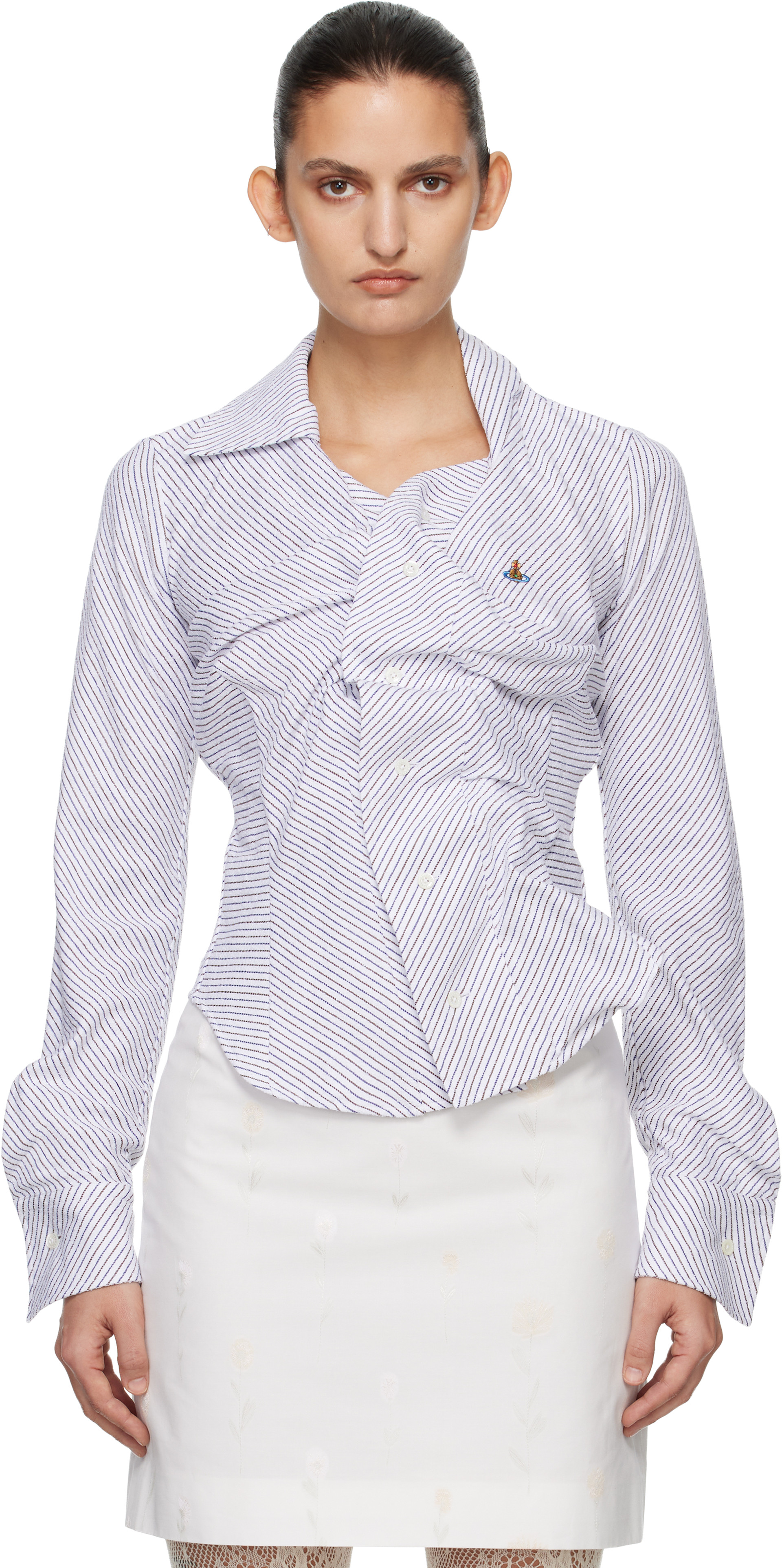 Vivienne Westwood: White Drunken Shirt | SSENSE