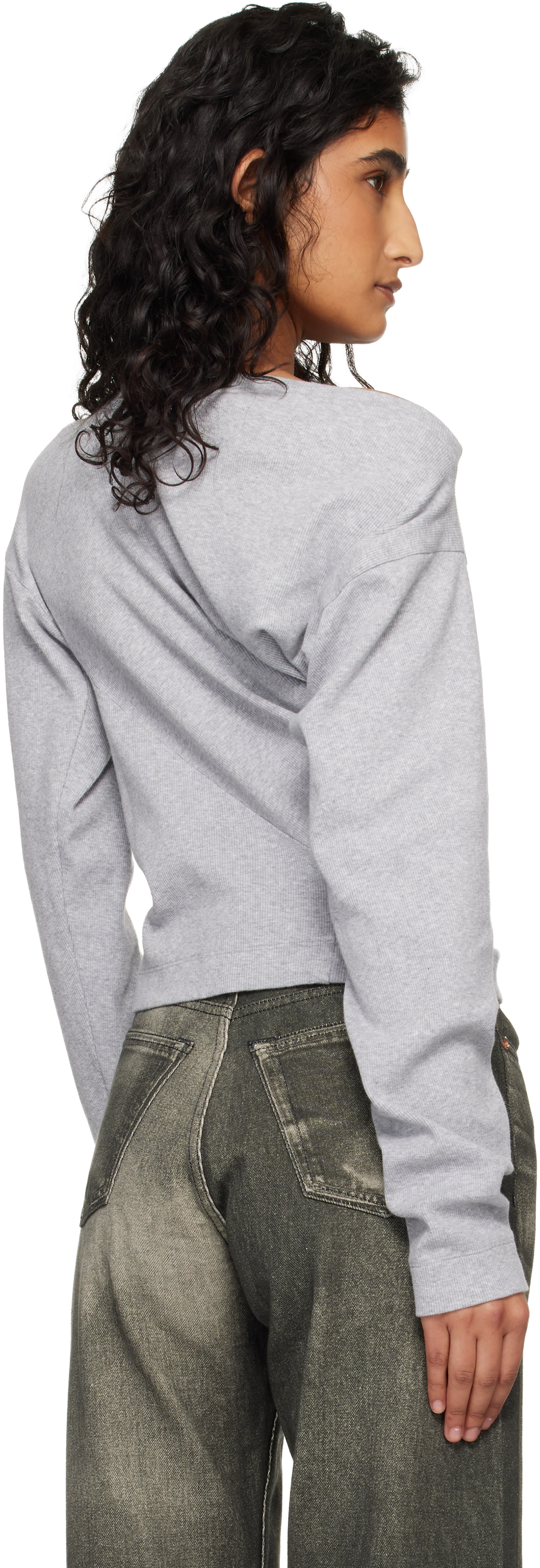 Vivienne Westwood: Gray LS Hebo T-shirt | SSENSE