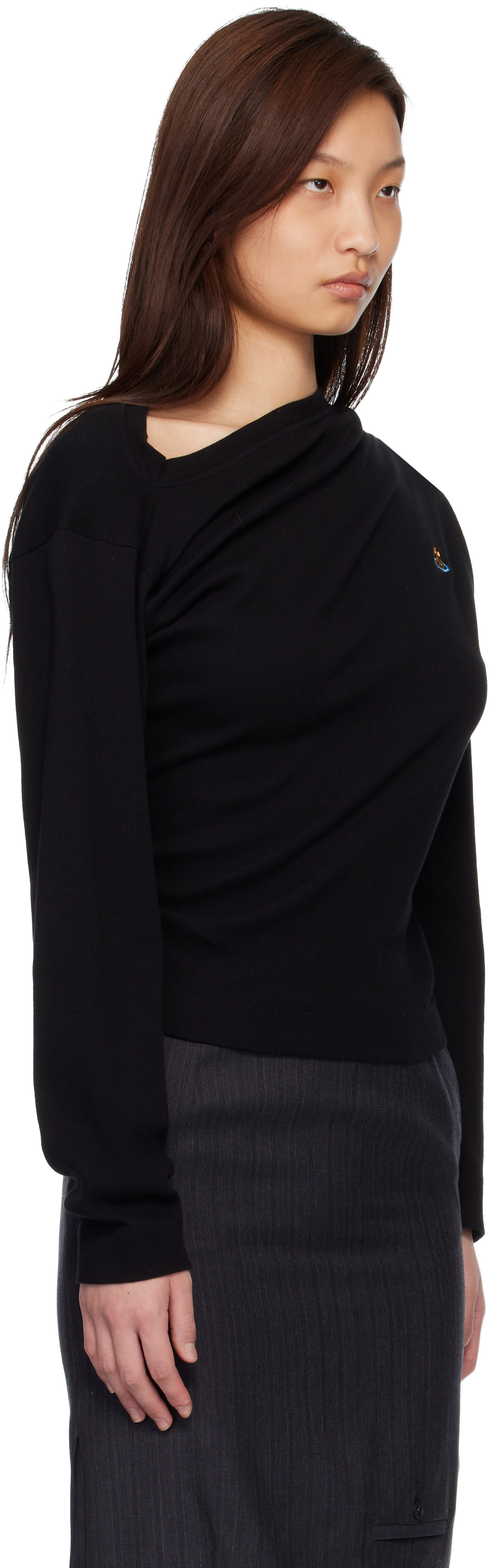 Vivienne Westwood: Black Long Sleeve Hebo Top | SSENSE