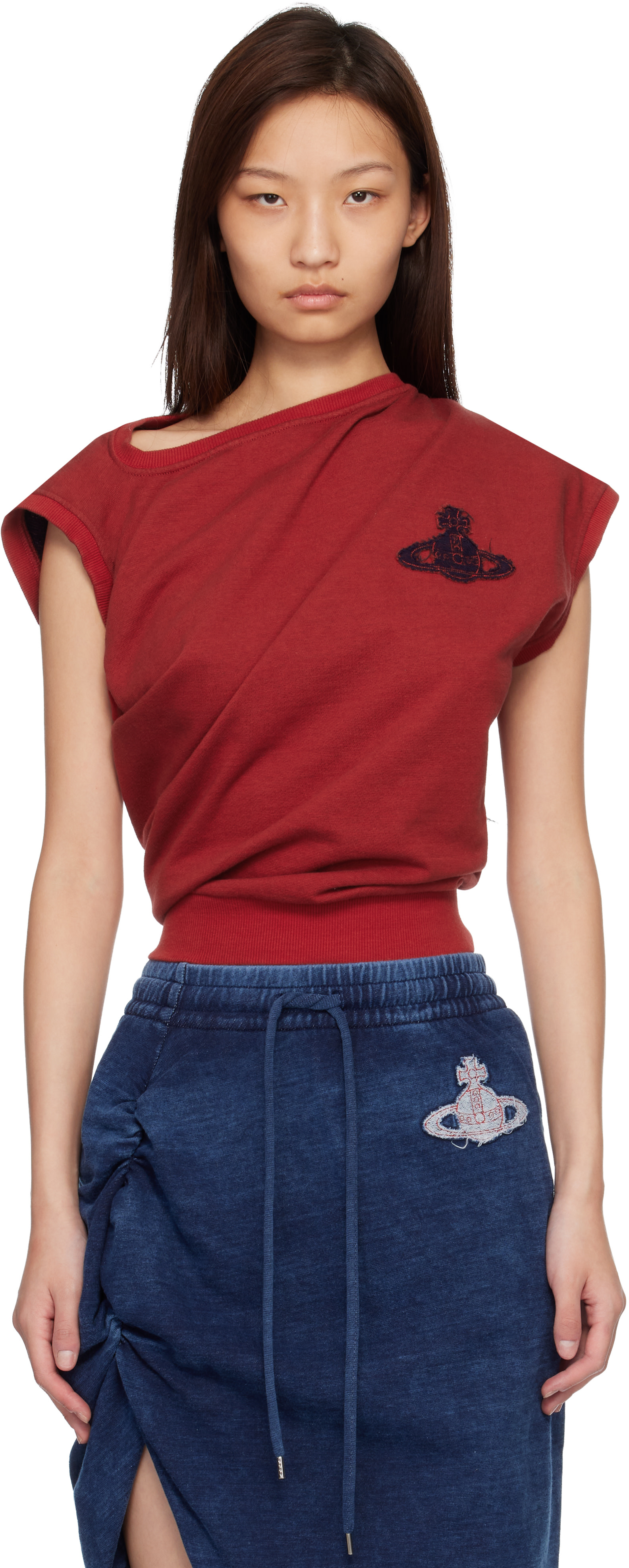 Vivienne Westwood: Red Hebo Sweatshirt Top | SSENSE