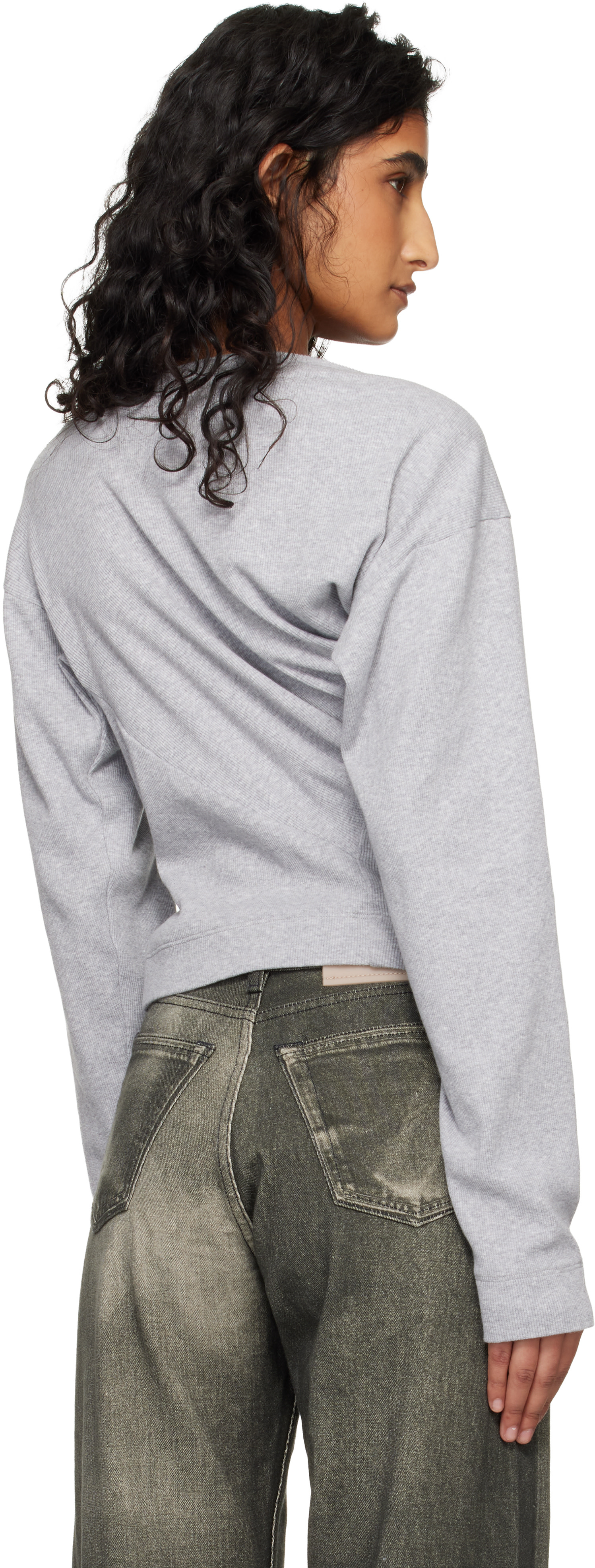 Vivienne Westwood: Gray 96 Switch Long Sleeve Hebo T-shirt | SSENSE Vivienne Westwood: Gray 96 Switch Long Sleeve Hebo T-shirt | SSENSE