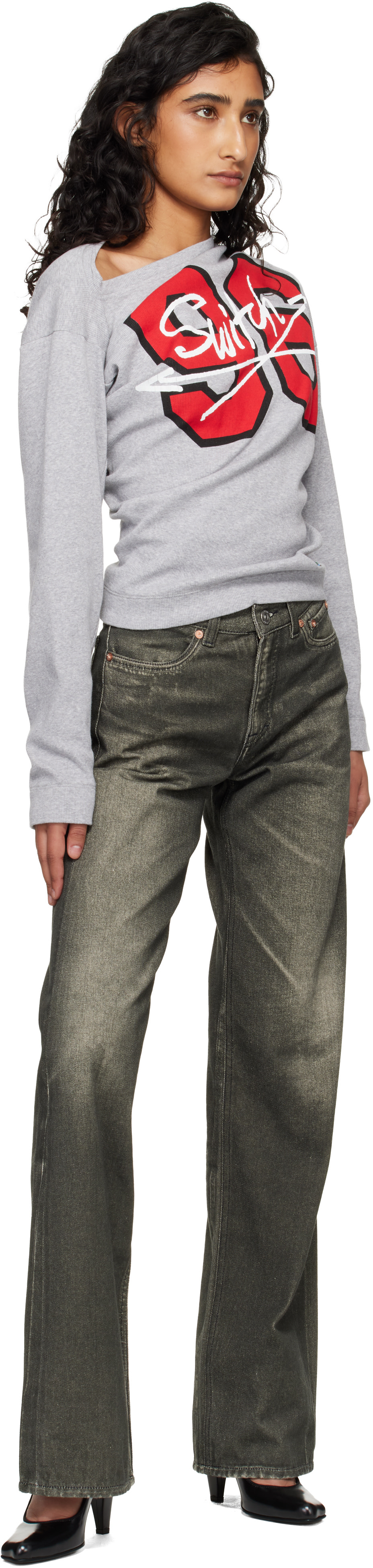 Vivienne Westwood: Gray 96 Switch Long Sleeve Hebo T-shirt | SSENSE