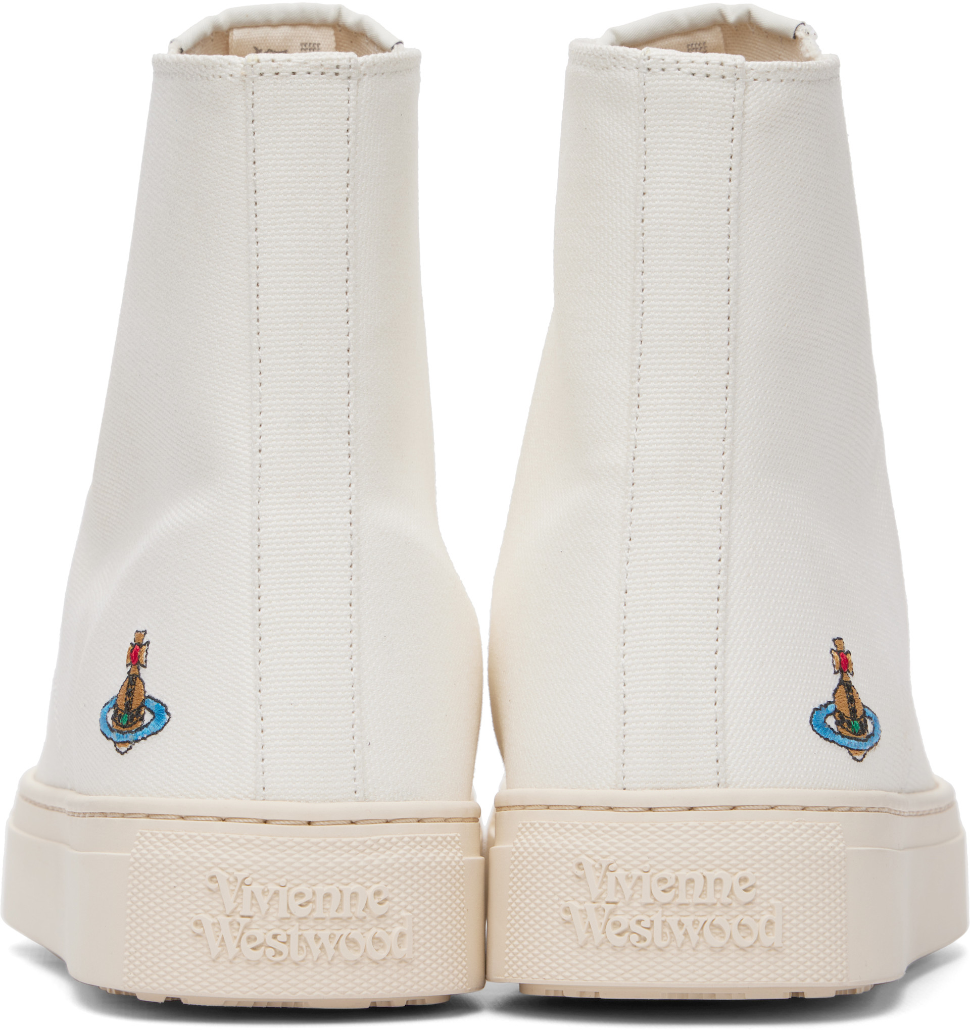 Vivienne Westwood: White High Top Plimsoll Sneakers | SSENSE