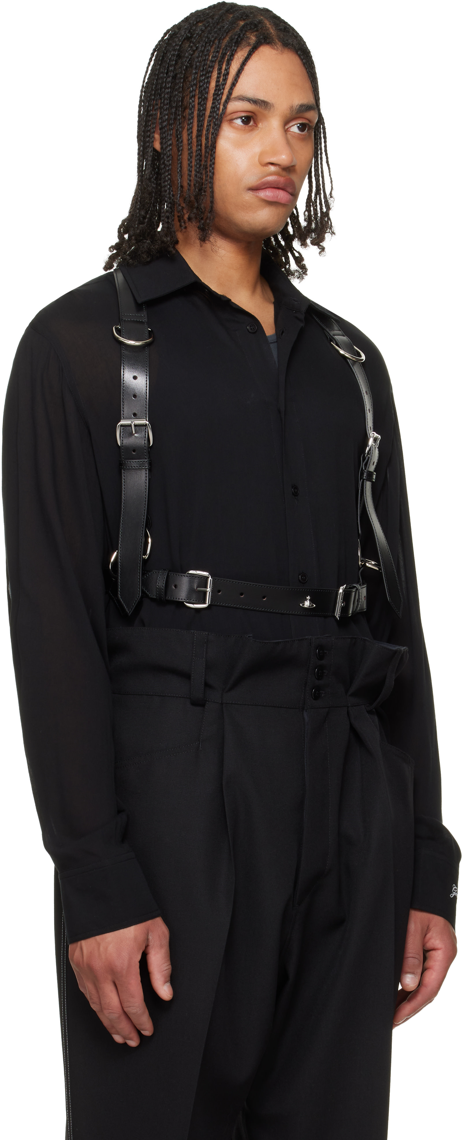 VIVIENNE WESTWOOD ハーネス ベルト ブラック S Vivienne Westwood: Black Equestrian Harness | SSENSE