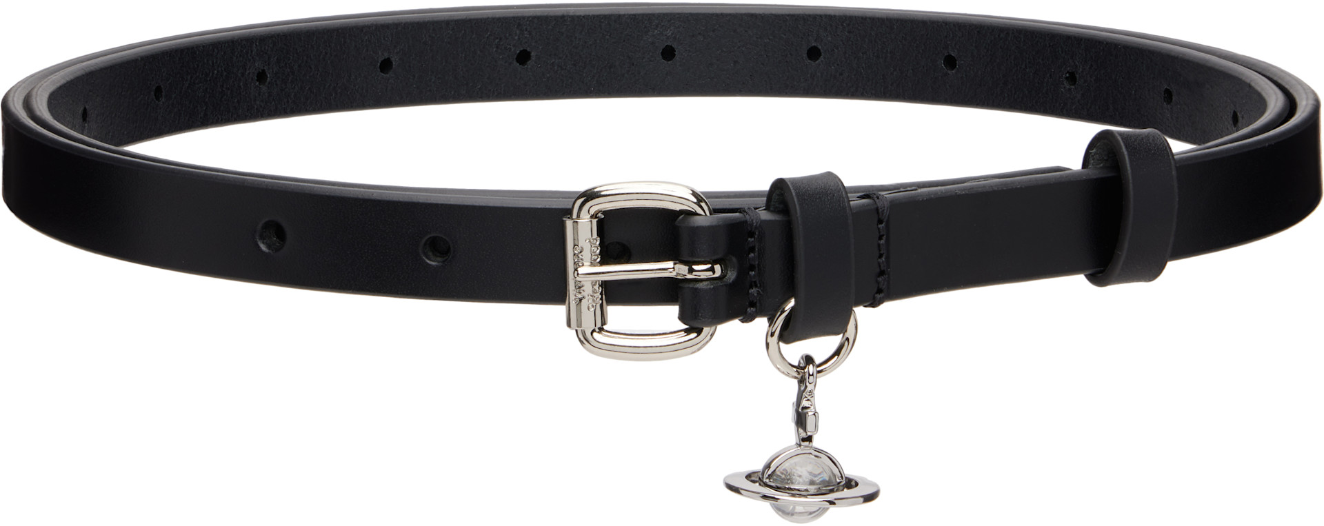 Vivienne Westwood: Black Mini Alex Charm Belt | SSENSE