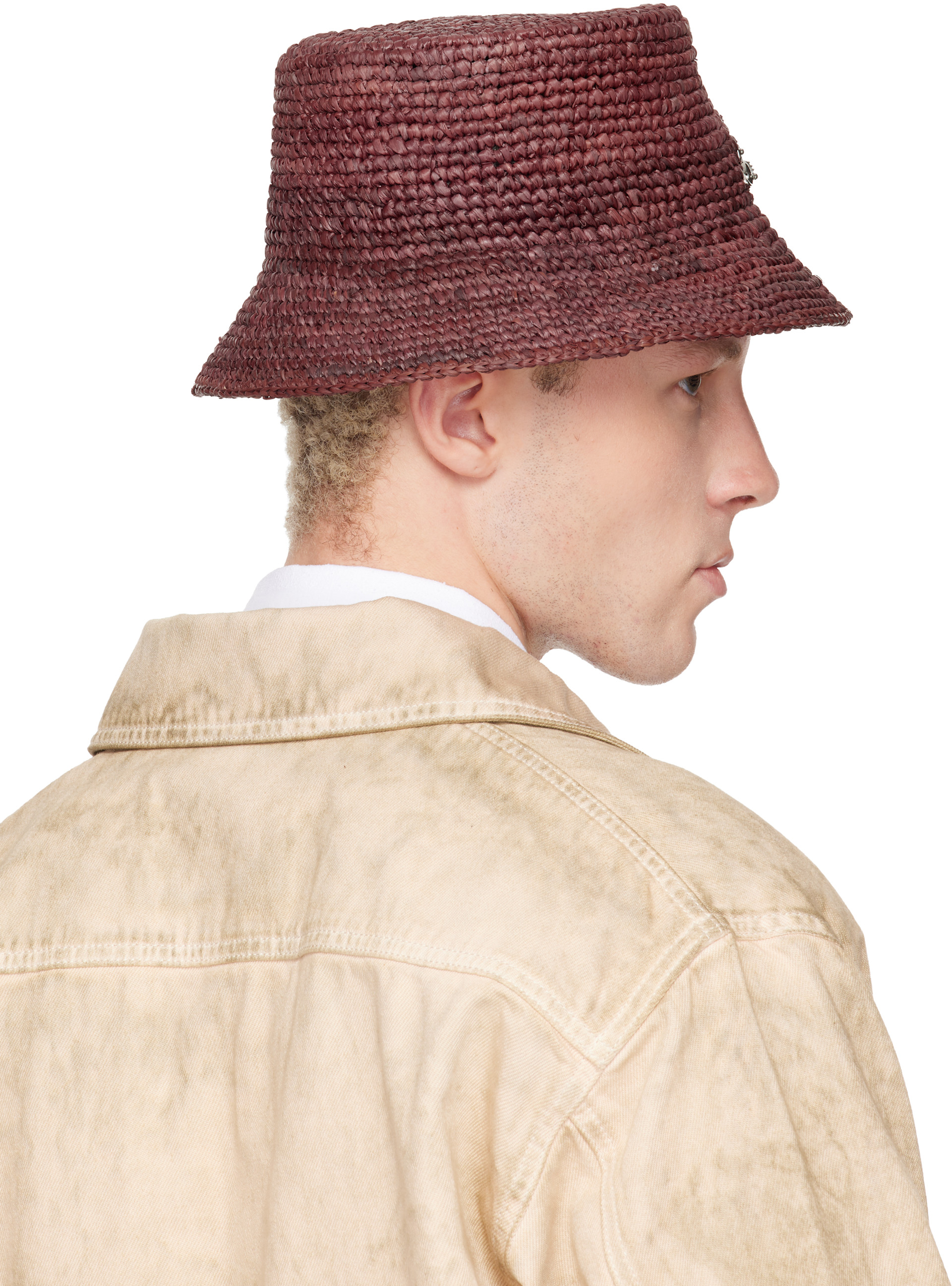 Vivienne Westwood: Red Raffia Bucket Hat | SSENSE
