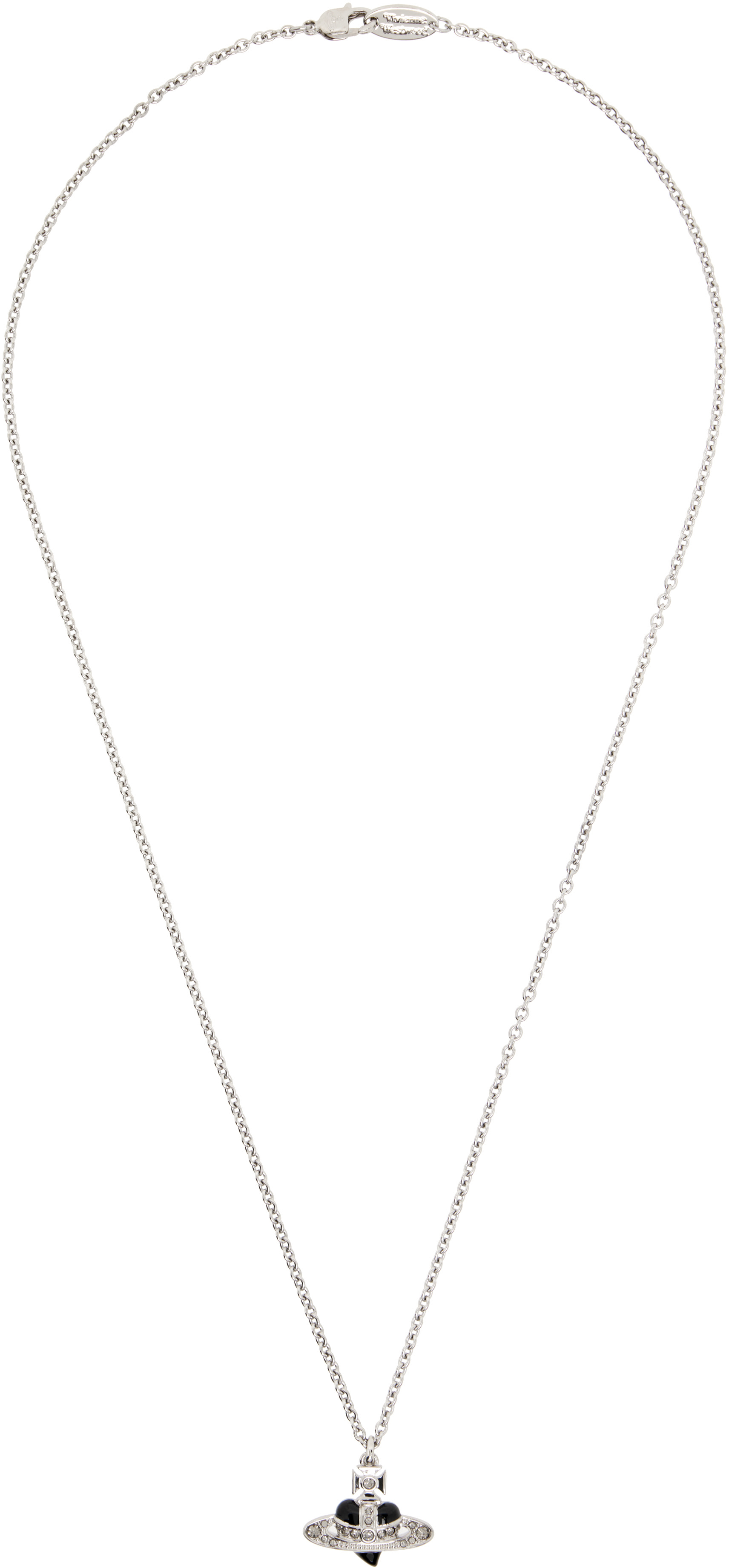 Vivienne Westwood: Diamante Heart Pendant Necklace | SSENSE