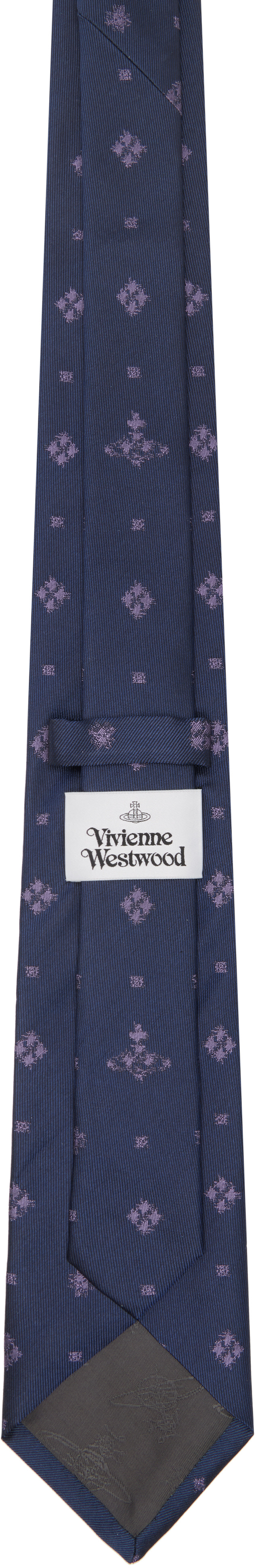 Vivienne Westwood - 네이비 실크 넥타이
