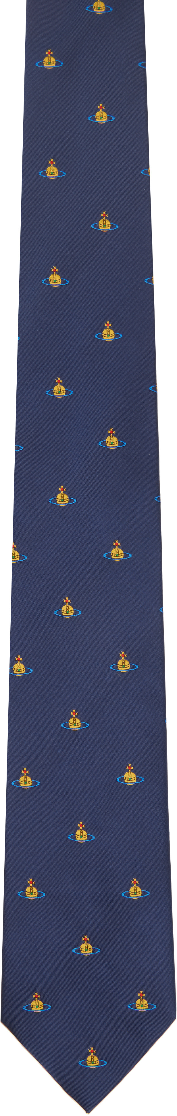 Vivienne Westwood: Navy 8.5cm Orb Tie | SSENSE