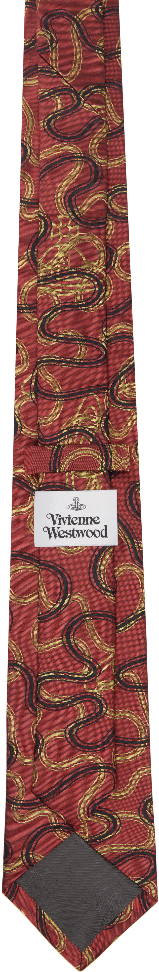 Vivienne Westwood: レッド 8.5cm Orb ネクタイ | SSENSE 日本