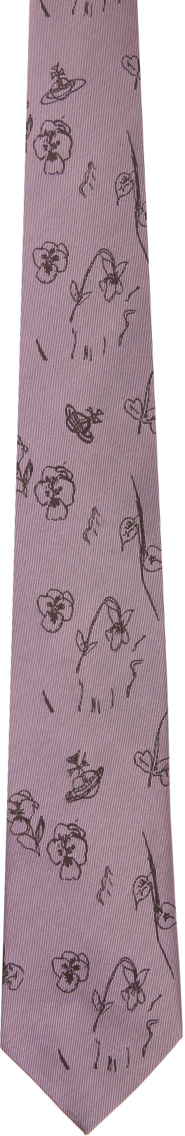 Vivienne Westwood: Pink 8.5cm 'Flower & Orb' Tie | SSENSE Canada
