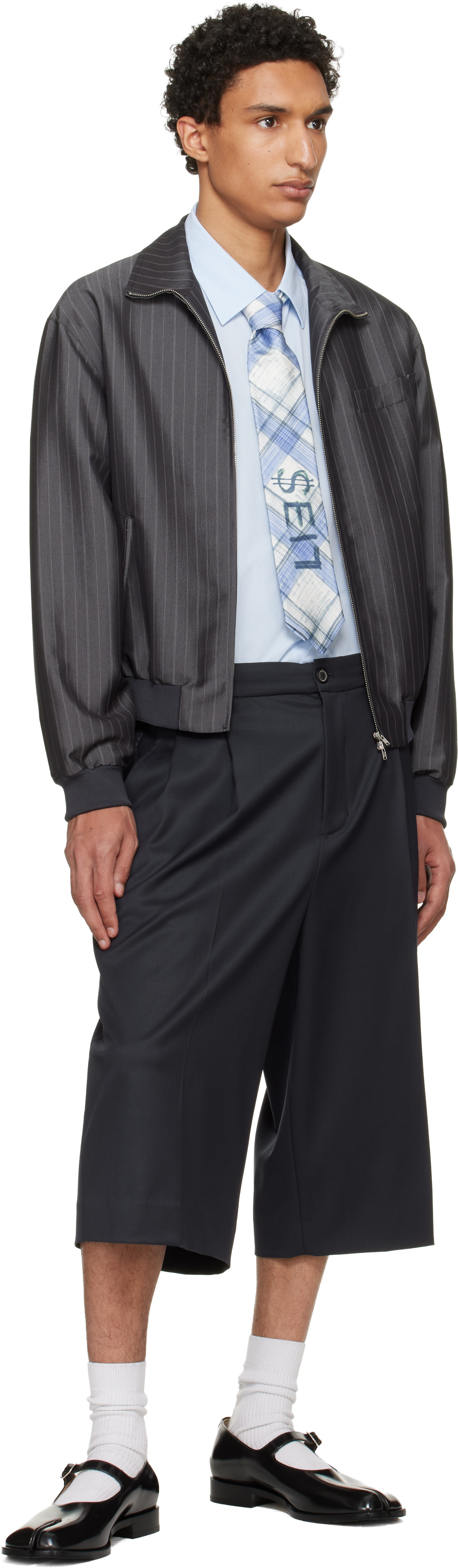 Vivienne Westwood: Blue 8.5cm 'Lies' Tie | SSENSE Singapore