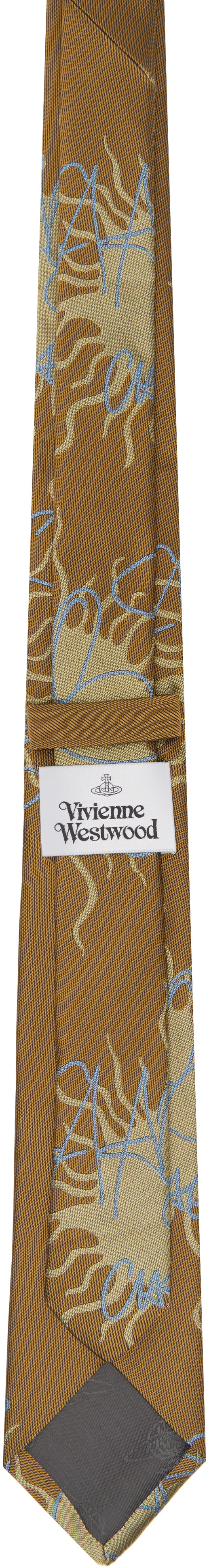 ☆未使用クラス☆ 汚れなし　ヴィヴィアンウエストウッド 黄金の昇龍　ネクタイ Vivienne Westwood: ゴールド 7cm 'Chaos' ネクタイ | SSENSE 日本
