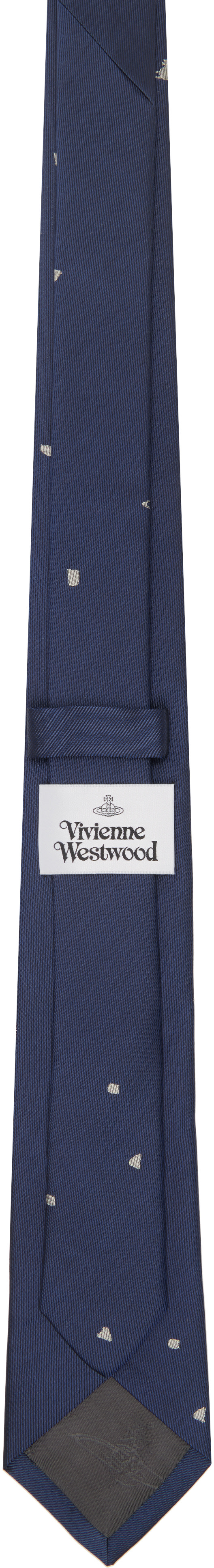 Vivienne Westwood: Navy 7cm Silk Orb Tie | SSENSE