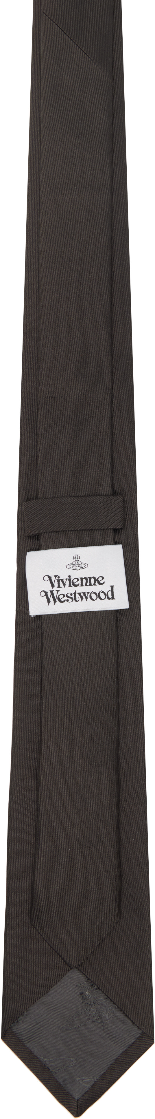 Vivienne Westwood: ブラウン 7cm 'Free World' ネクタイ | SSENSE 日本
