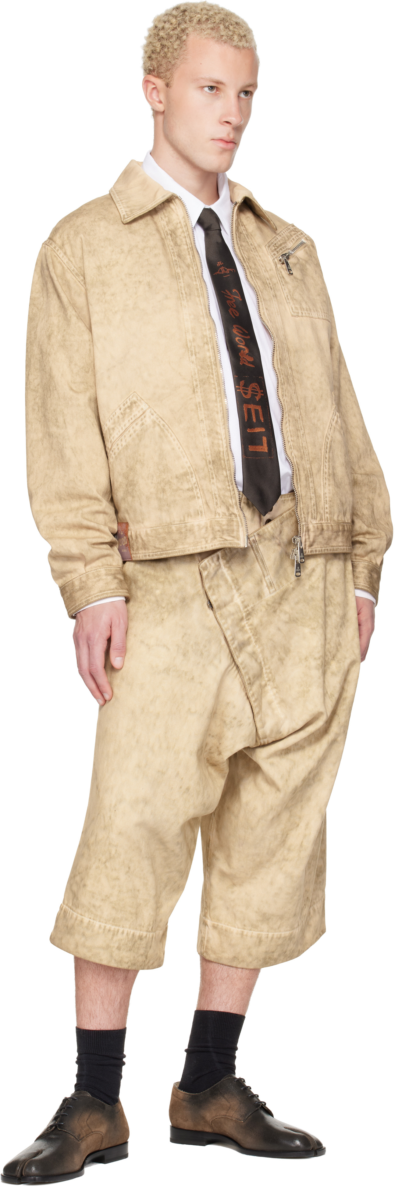 Vivienne Westwood: Brown 7cm 'Free World' Tie | SSENSE