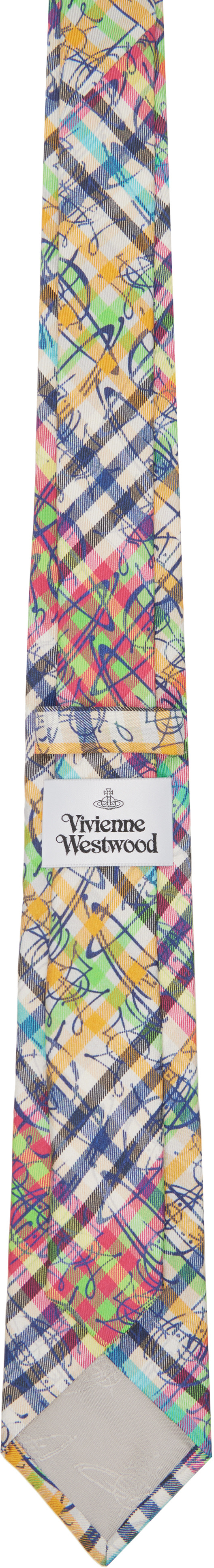 Vivienne Westwood - 멀티컬러 로고 그래피티 넥타이