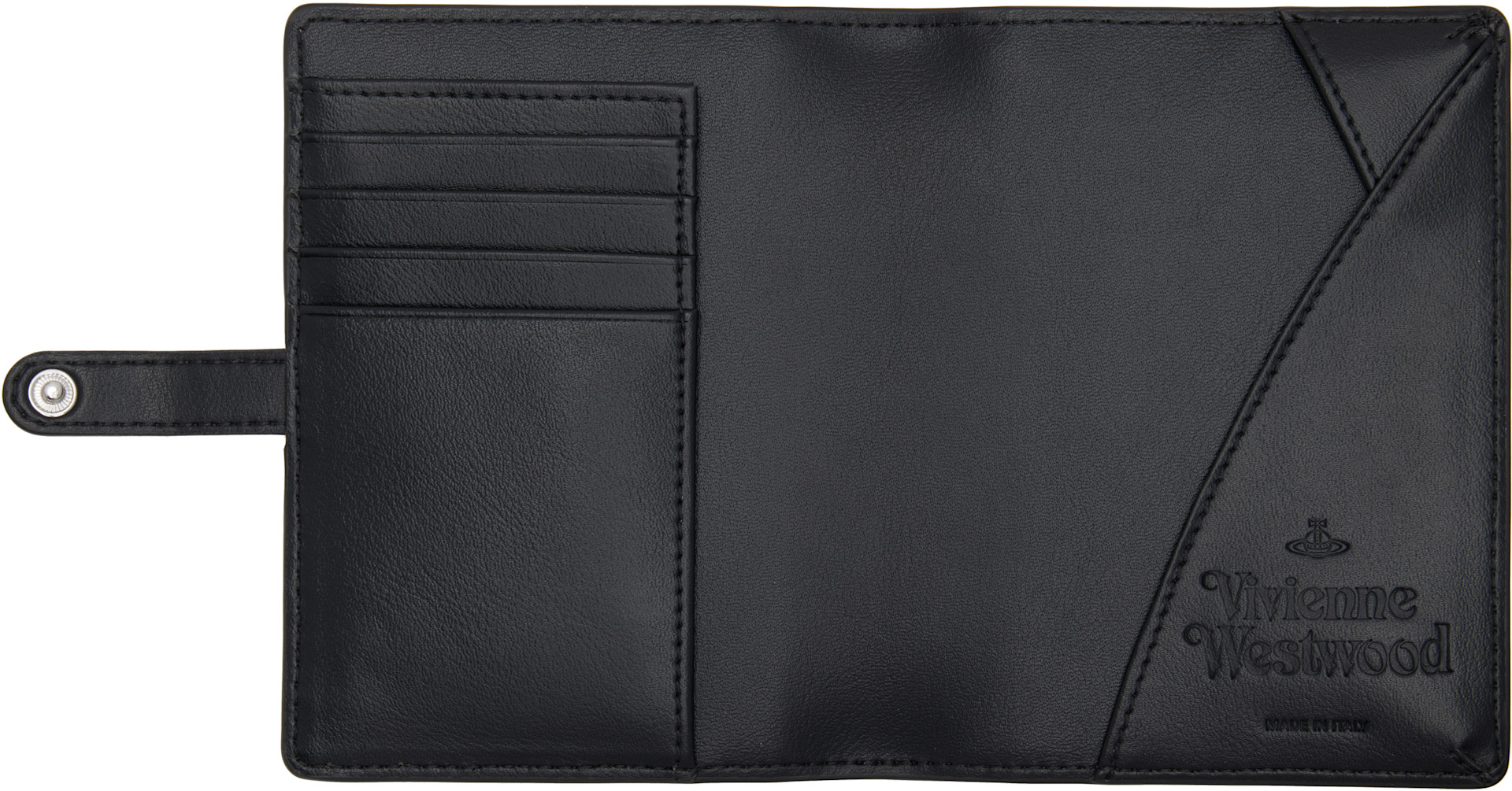 Vivienne Westwood: Black Faux-Leather Passport Holder | SSENSE Vivienne Westwood: Black Faux-Leather Passport Holder | SSENSE