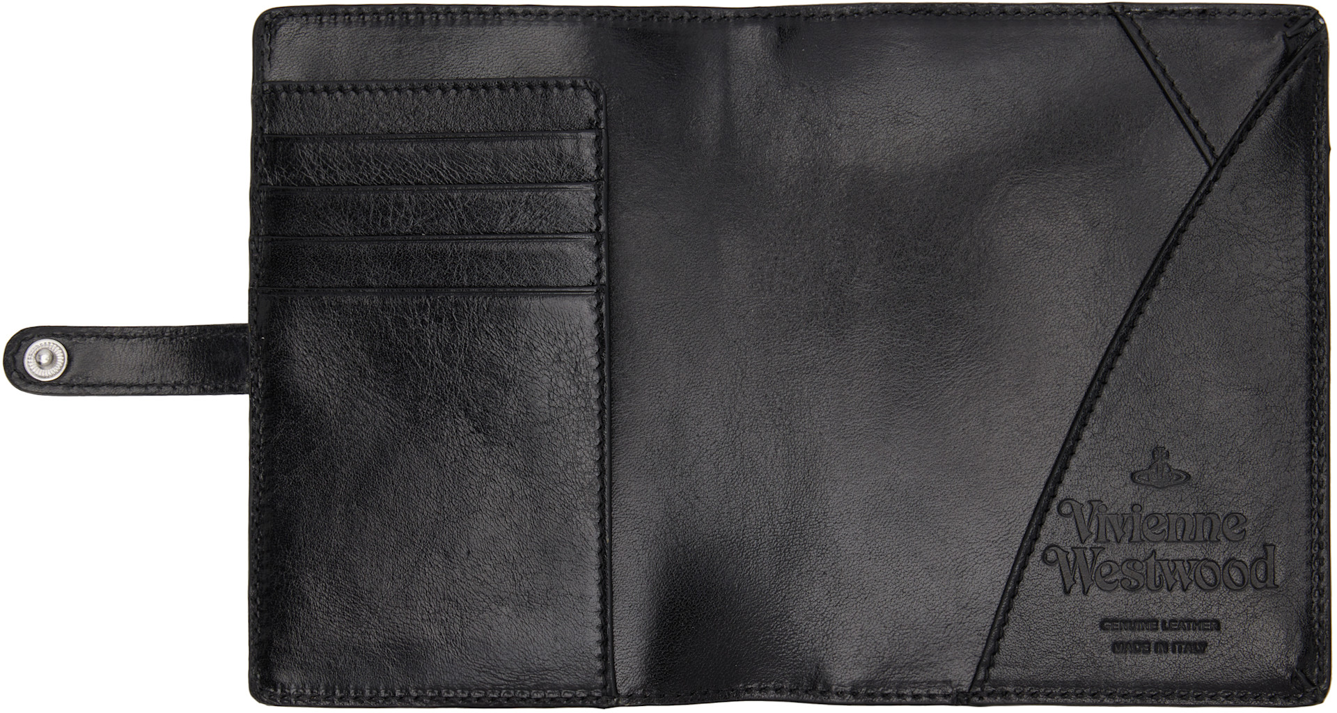 Vivienne Westwood / ラインオーブレターウォレット ブラック Vivienne Westwood: Black Orb Passport Holder | SSENSE