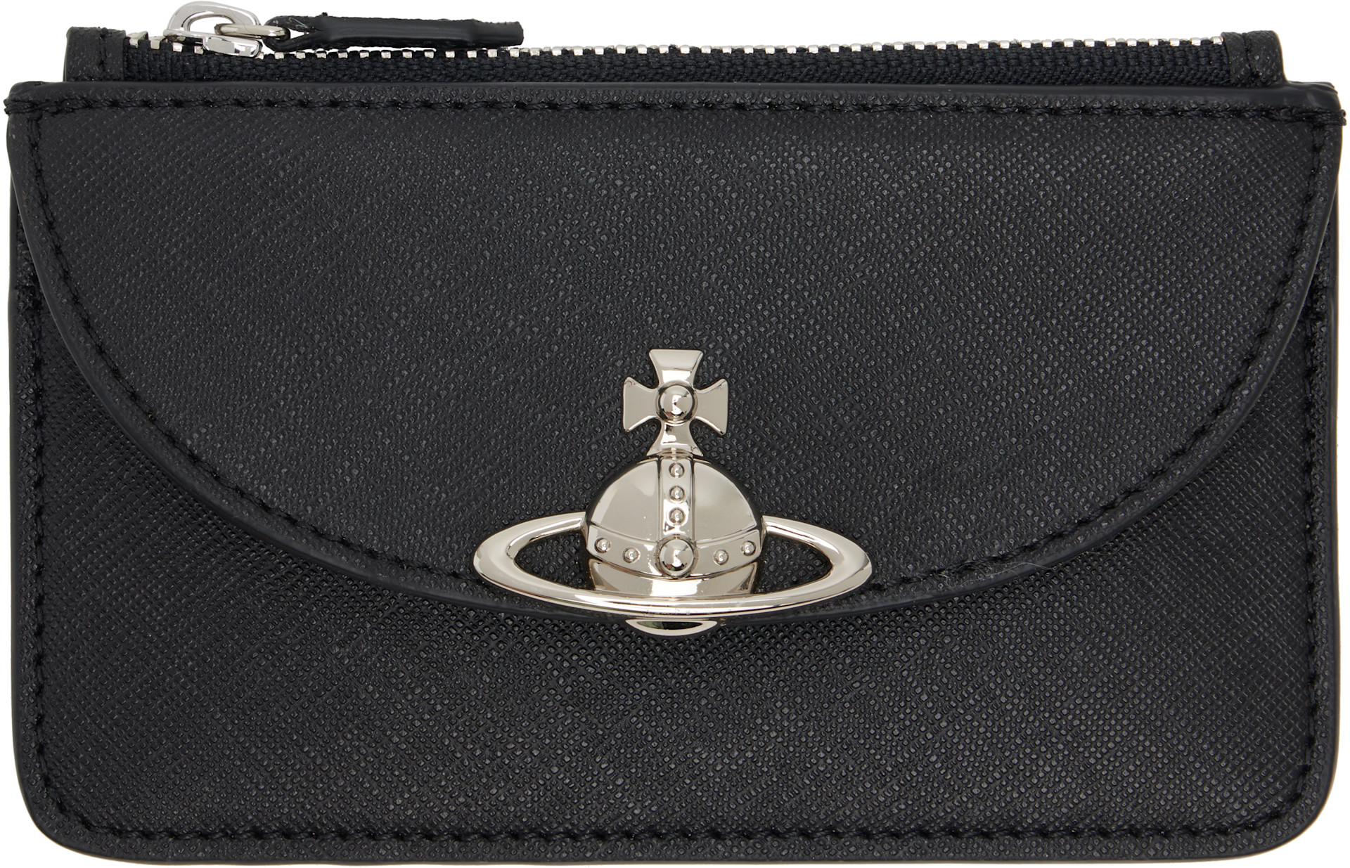 Vivienne Westwood: Black Half Moon Card Holder | SSENSE