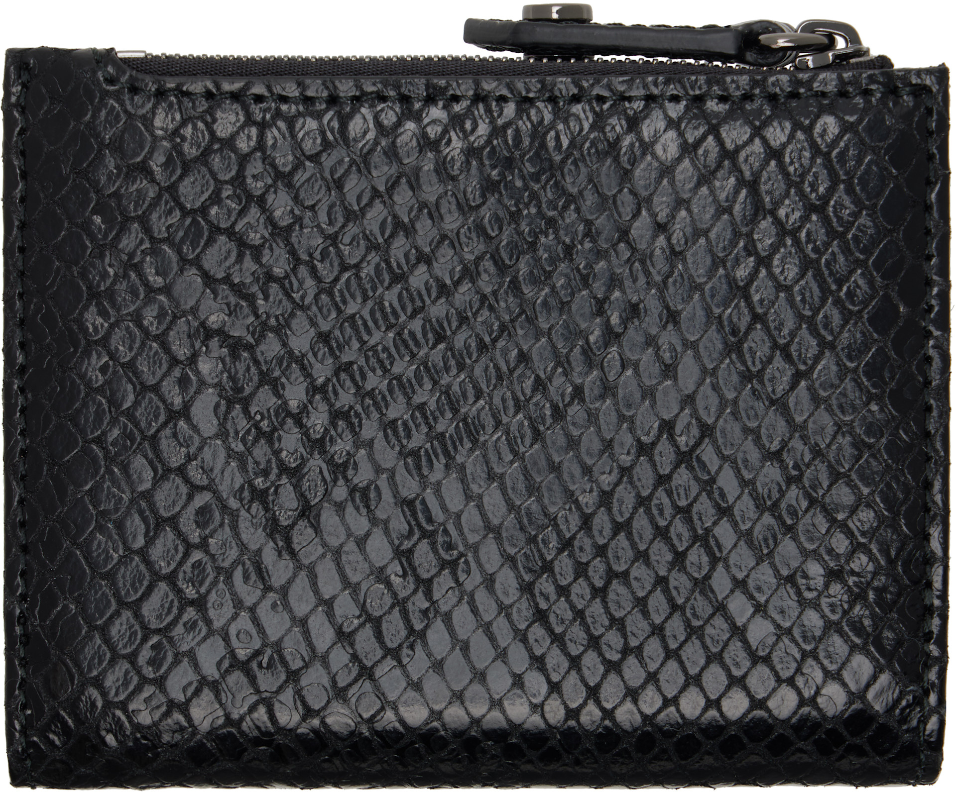 Vivienne Westwood: Black Slim Flap Card Holder | SSENSE