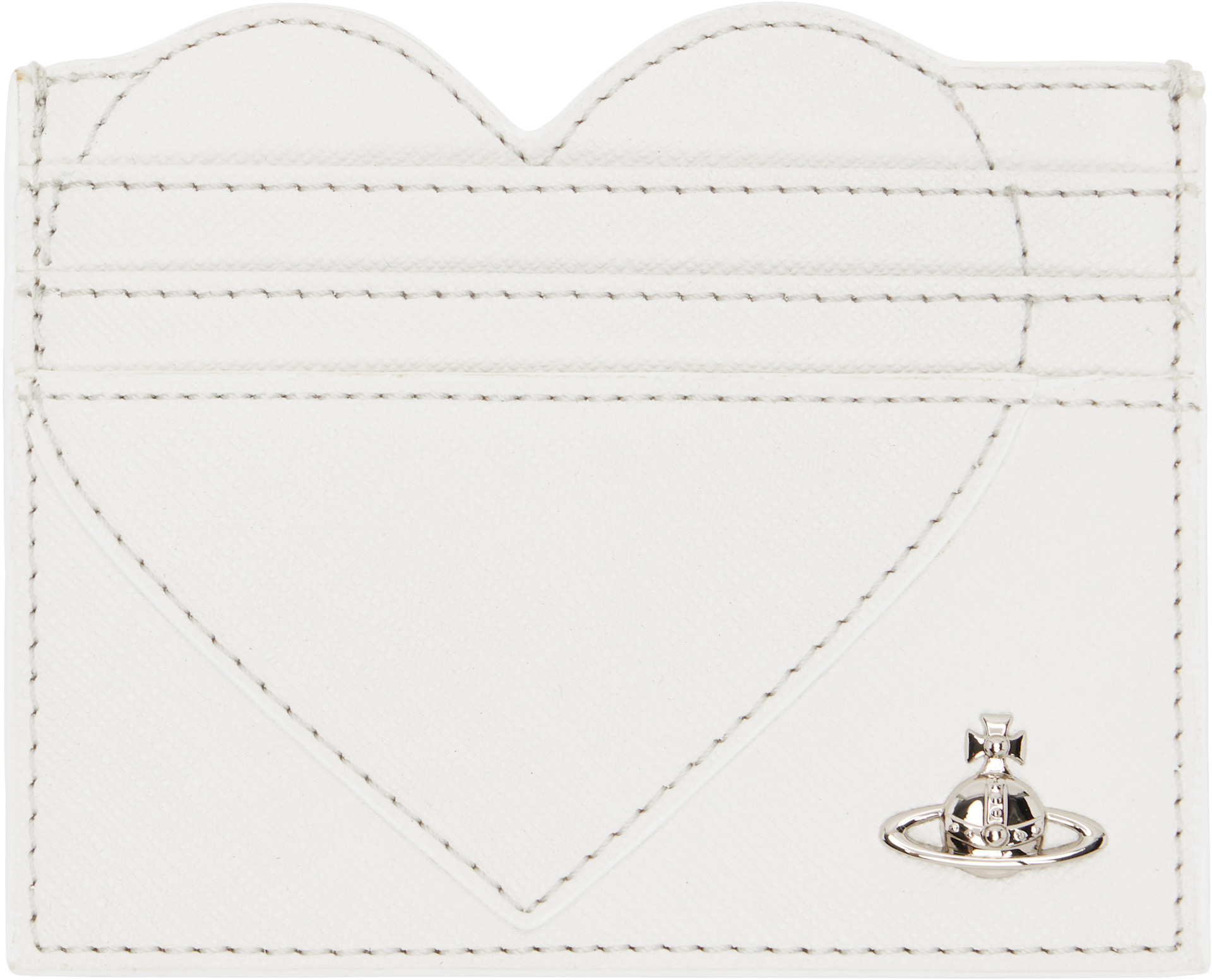 Vivienne Westwood: Off-White Heart Card Holder | SSENSE