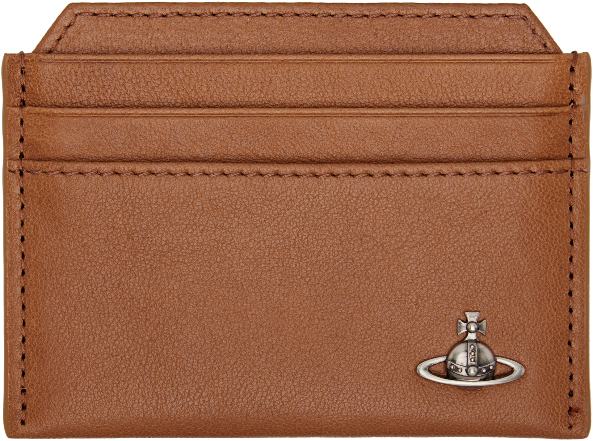 Vivienne Westwood: Brown Slim Card Holder | SSENSE