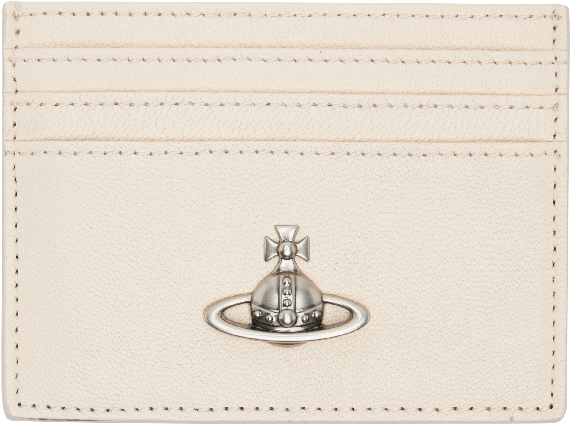 Vivienne Westwood: Off-White Flat Card Holder | SSENSE