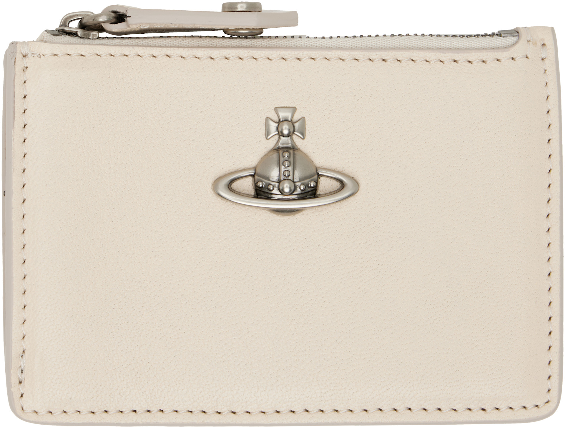 Vivienne Westwood: Off-White Slim Long Card Holder | SSENSE