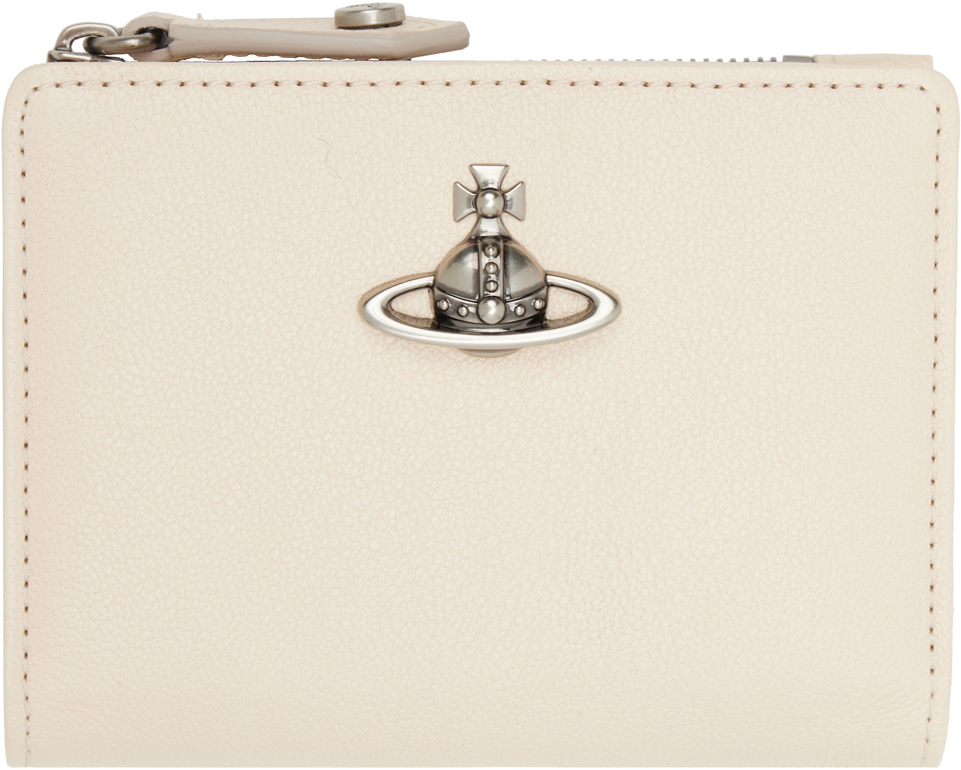 Vivienne Westwood: Off-White Slim Flap Card Holder | SSENSE