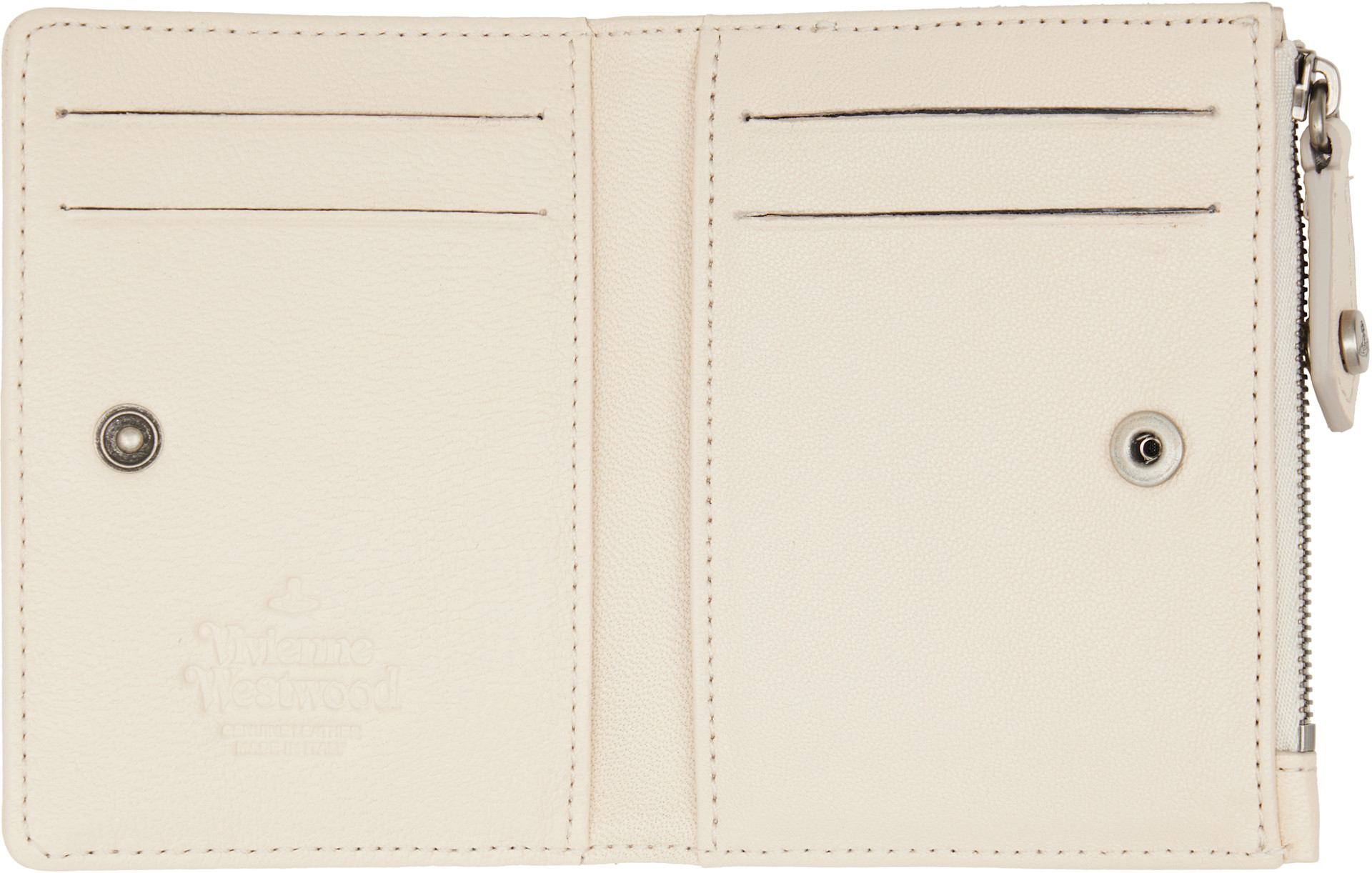 Vivienne Westwood: Off-White Slim Flap Card Holder | SSENSE