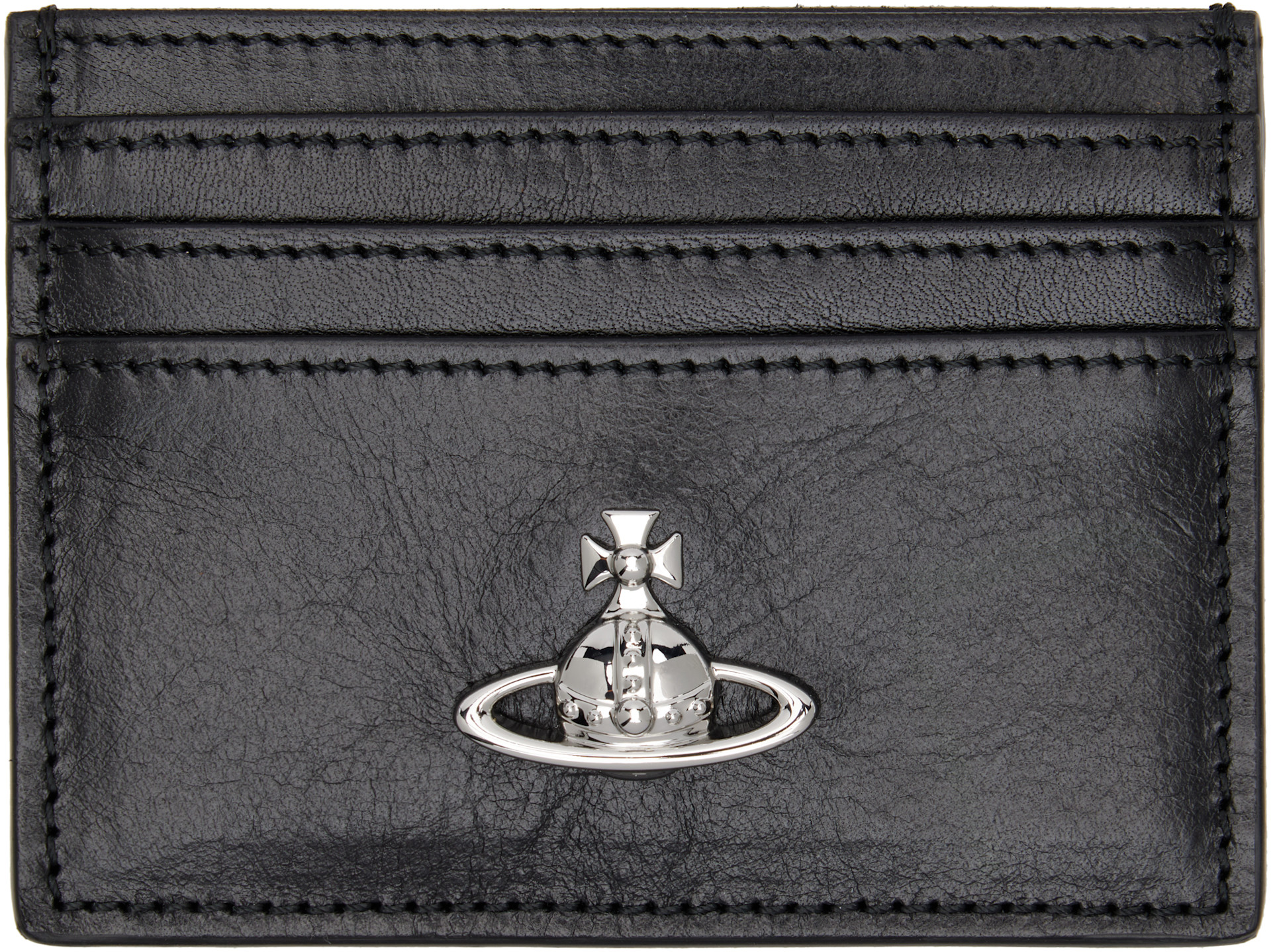 Vivienne Westwood: ブラック Flat カードケース | SSENSE 日本