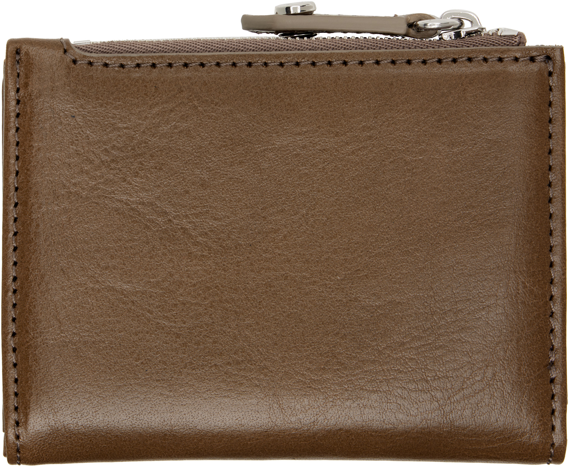 Vivienne Westwood: Brown Slim Flap Card Holder | SSENSE