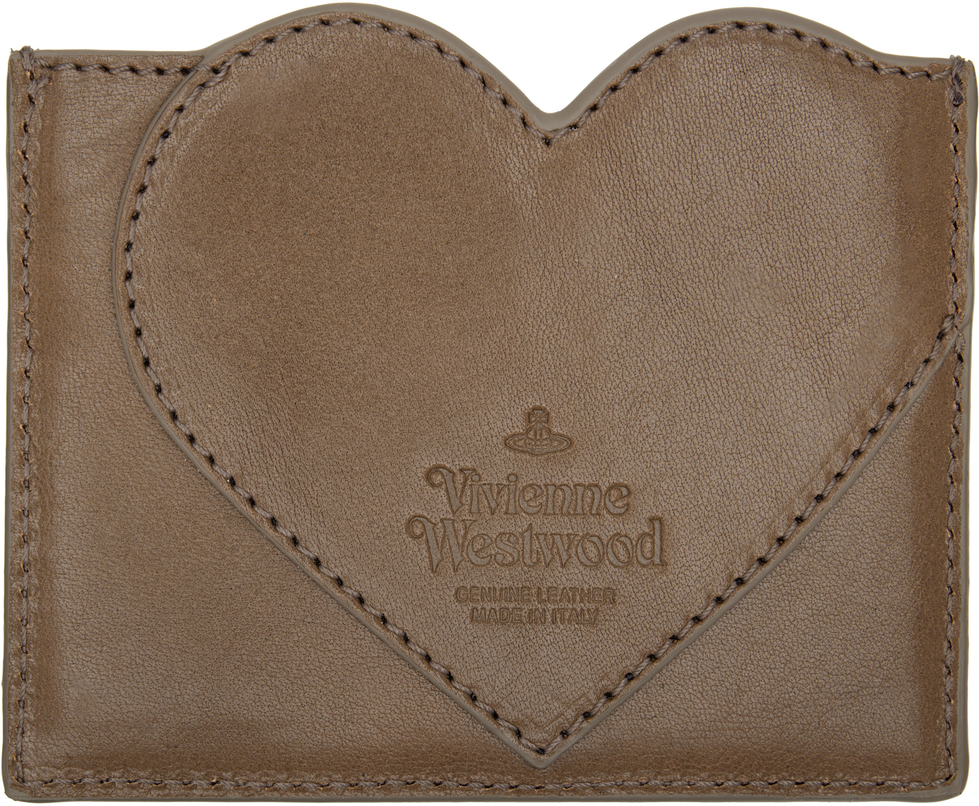 Vivienne Westwood: Brown Heart Card Holder | SSENSE