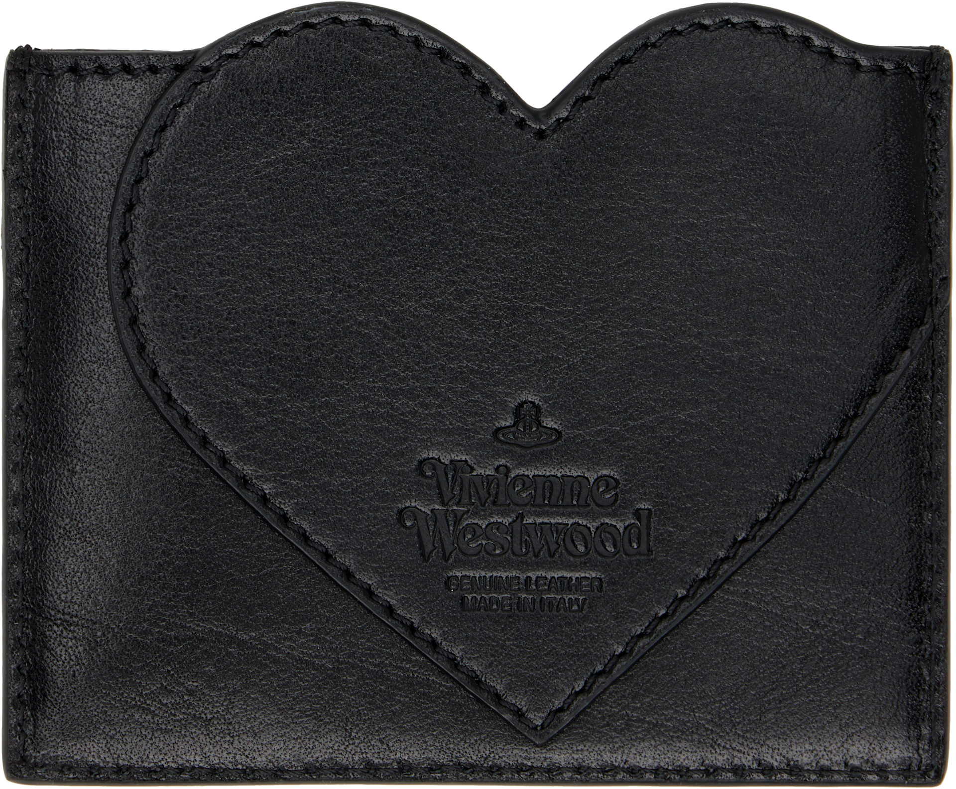 Vivienne Westwood: ブラック Heart カードケース | SSENSE 日本