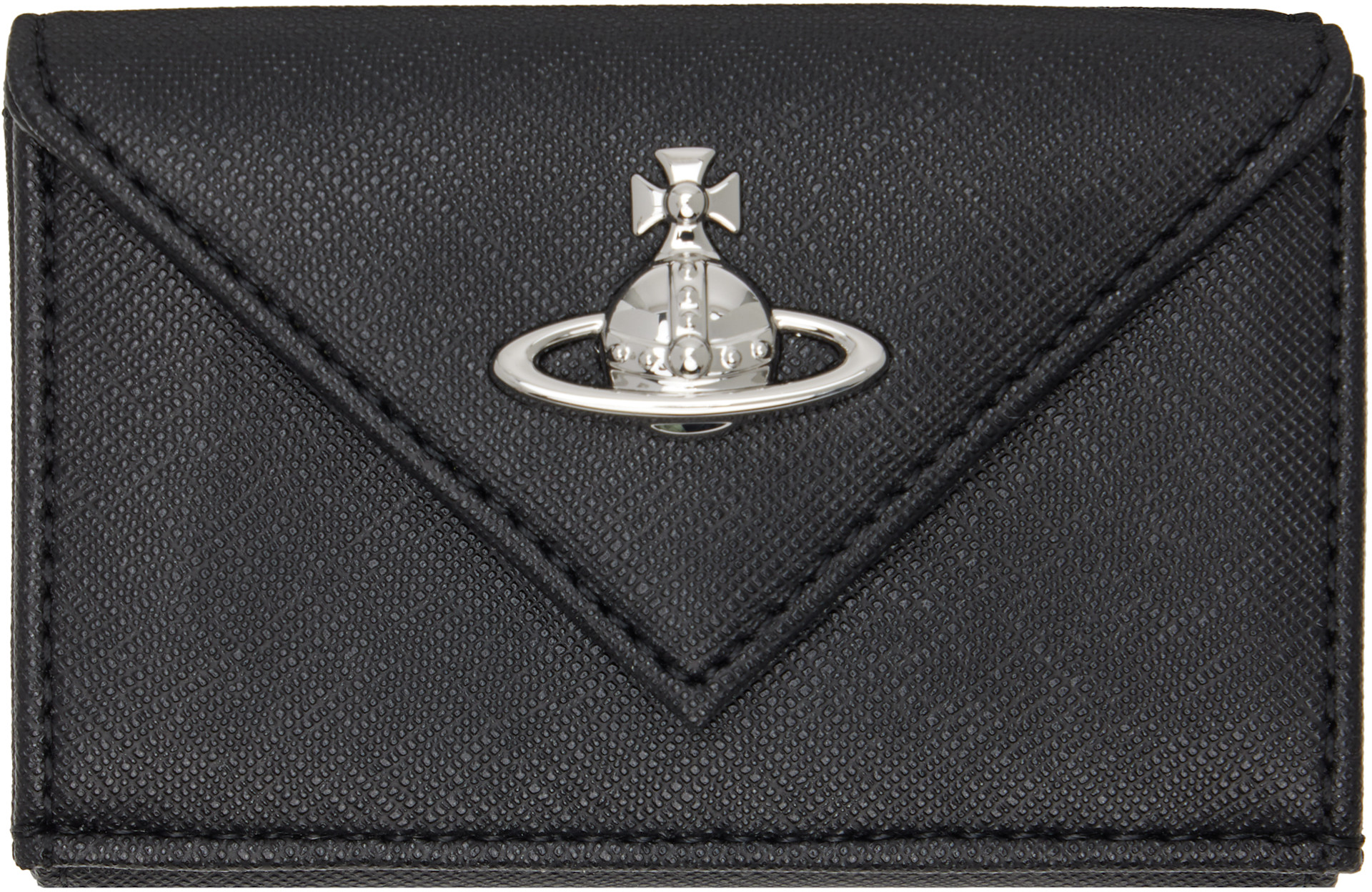 Vivienne Westwood: Black Envelope Billfold Wallet | SSENSE