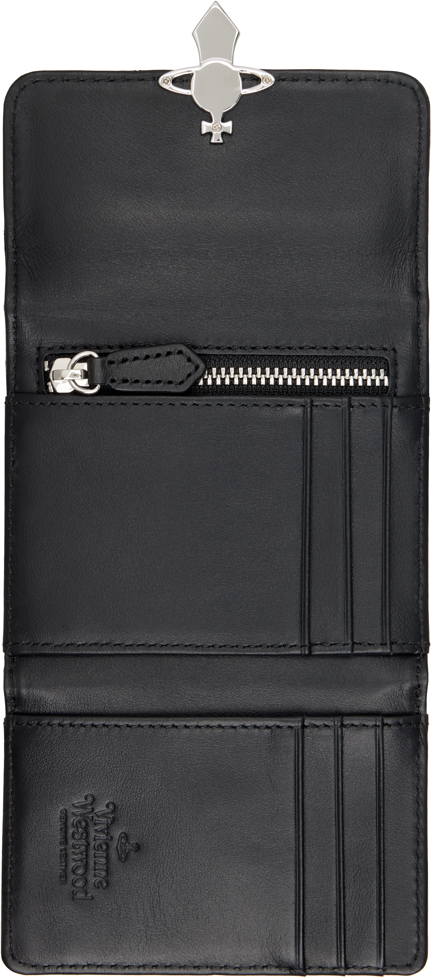 Vivienne Westwood: Black Orb Clasp Wallet | SSENSE