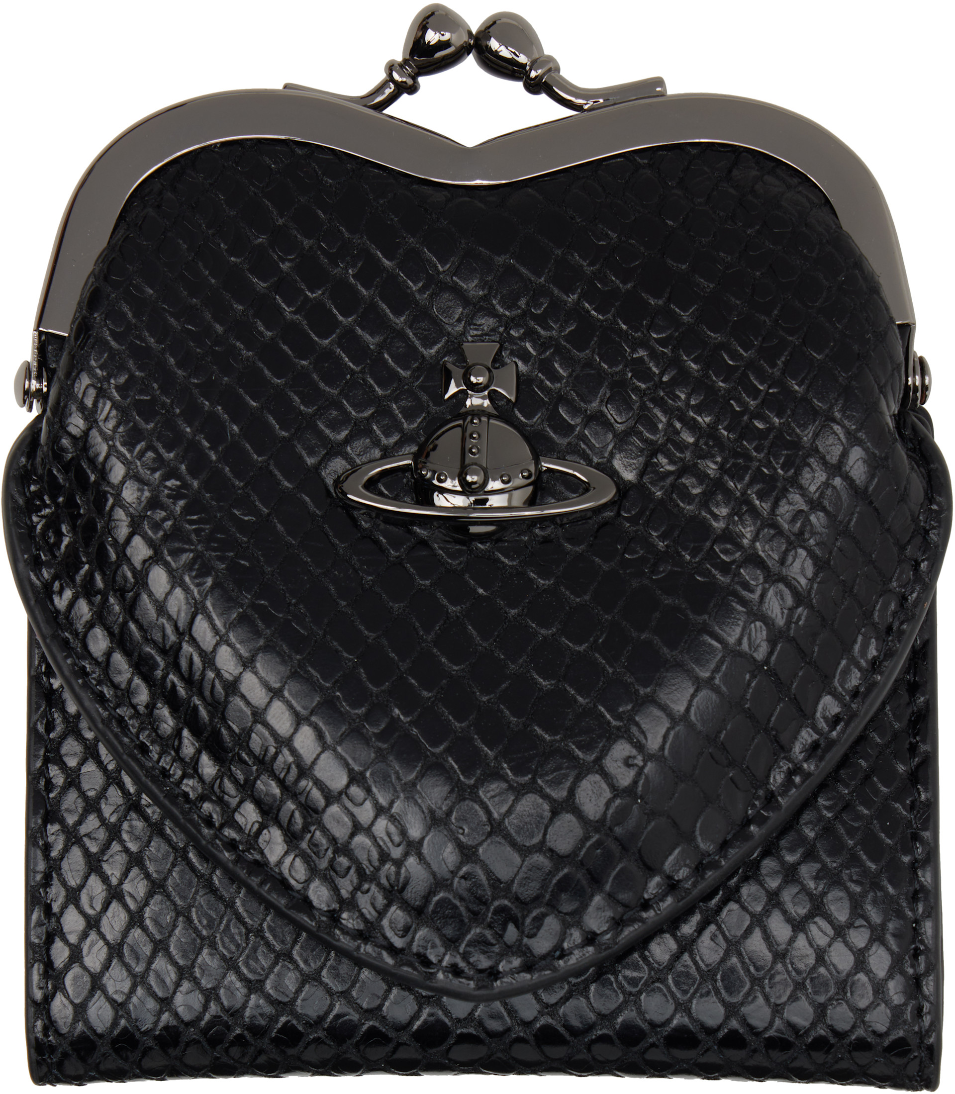 Vivienne Westwood: Black Heart Frame Wallet | SSENSE