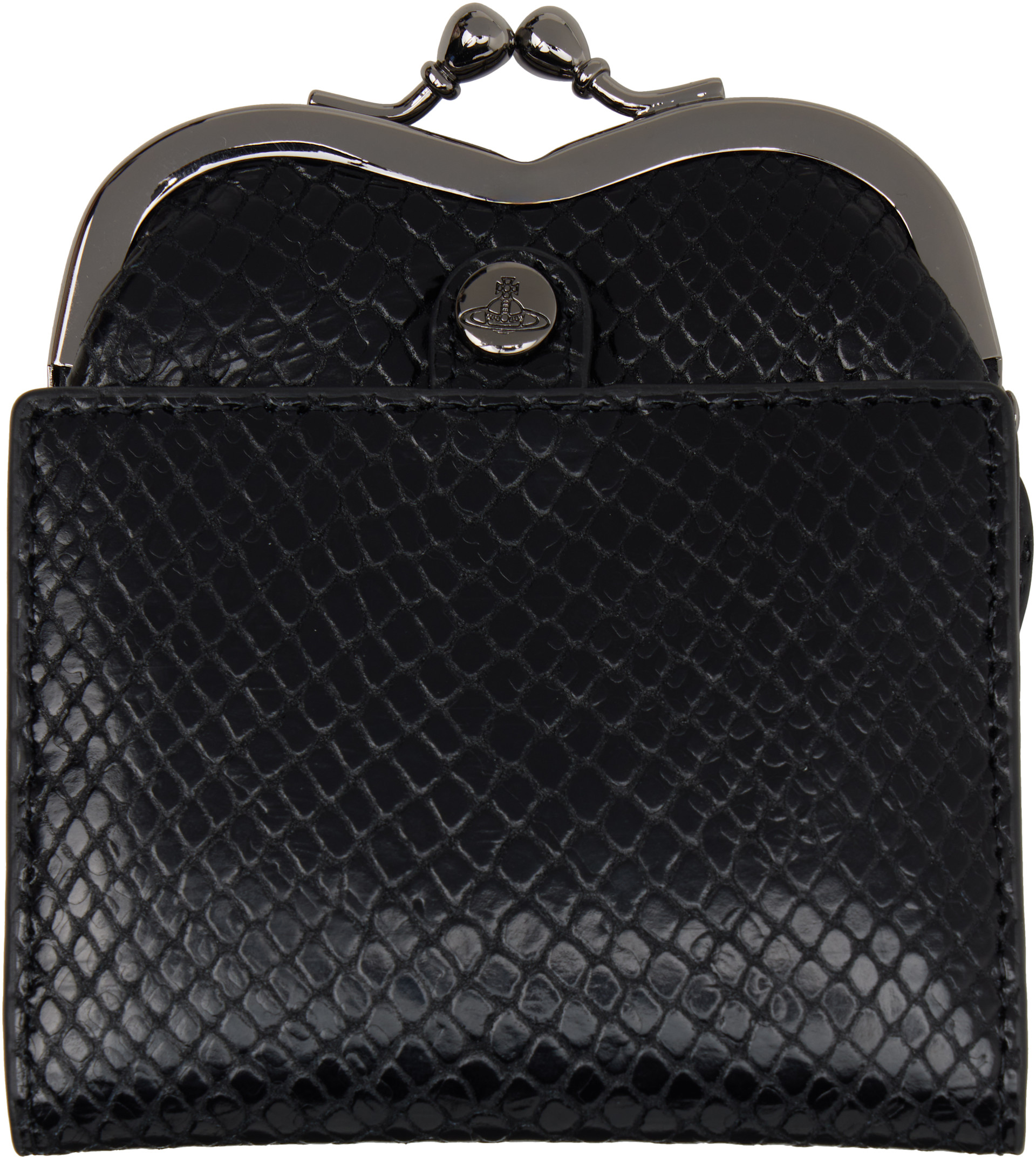 Vivienne Westwood: Black Heart Frame Wallet | SSENSE