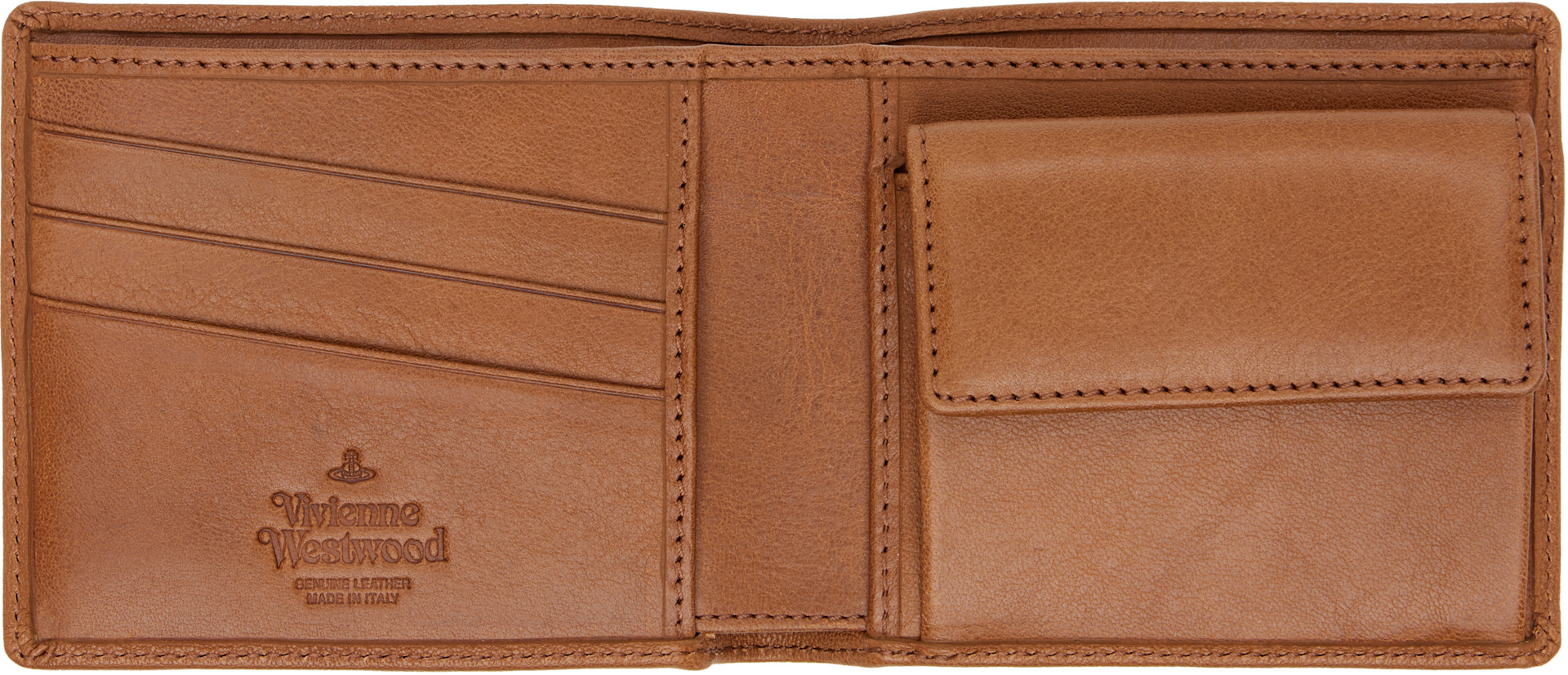 Vivienne Westwood: ブラウン Coin Pocket Man 財布 | SSENSE 日本